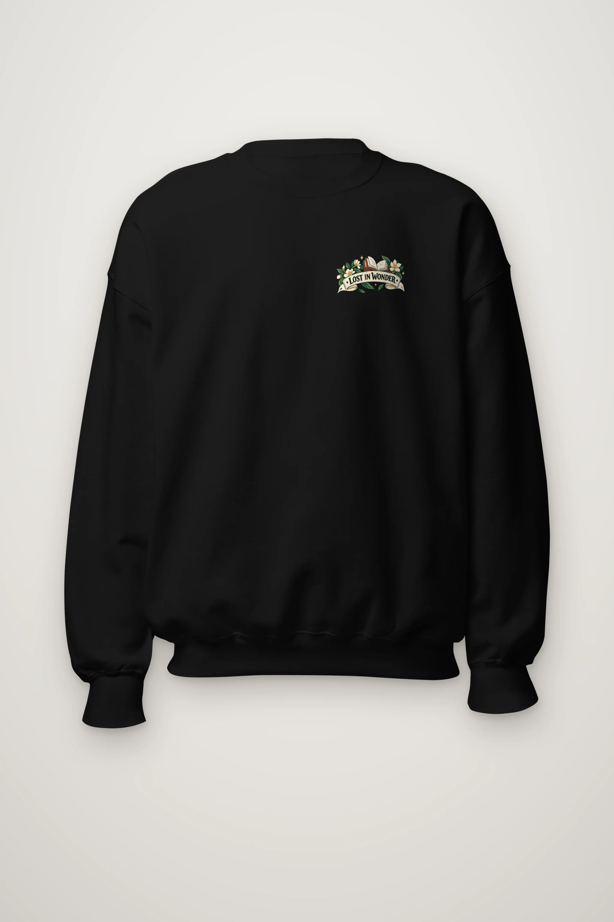 "Falling With Books" Heavy Blend Unisex Crewneck Sweatshirt