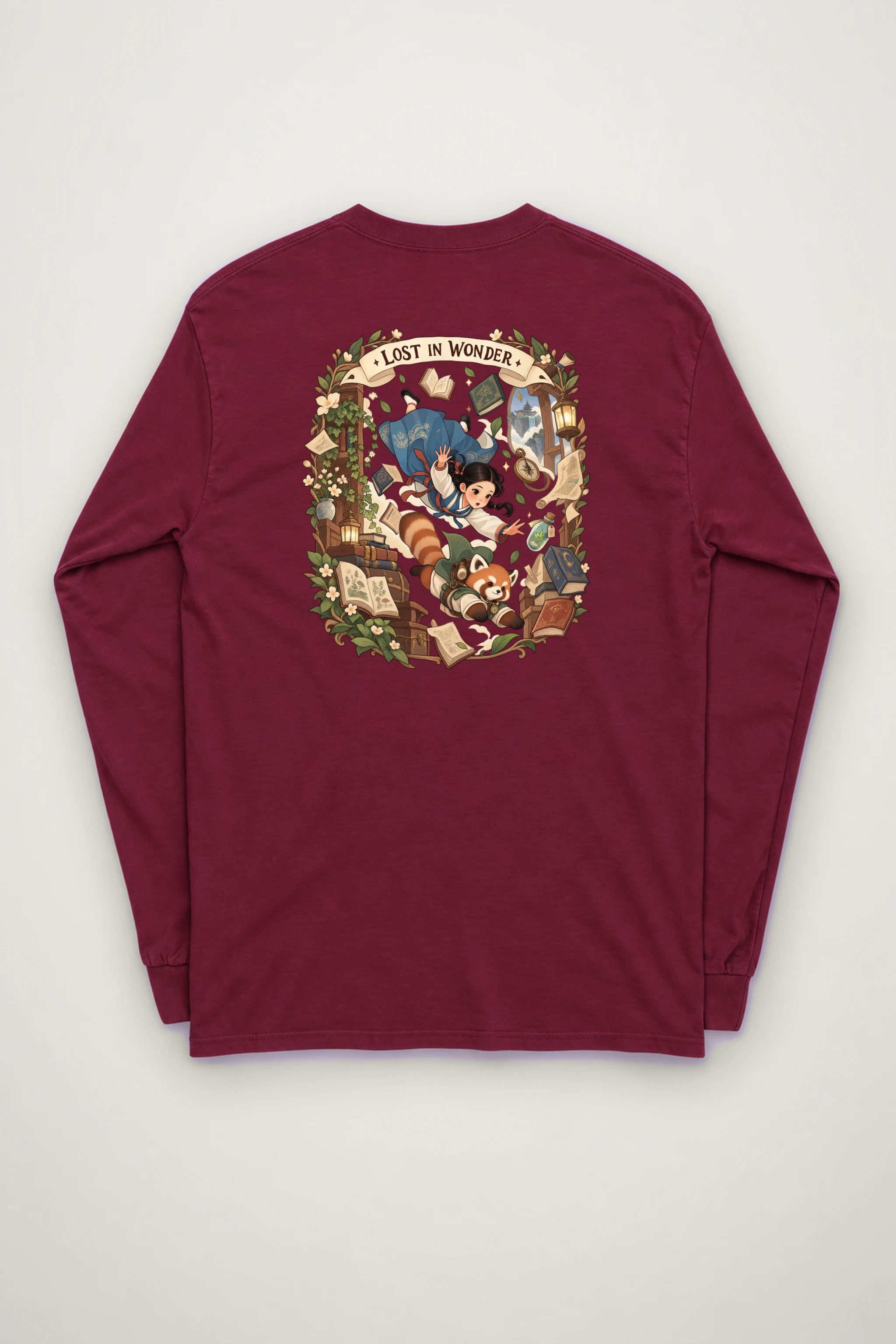 "Falling With Books" Unisex Longsleeve T-shirt