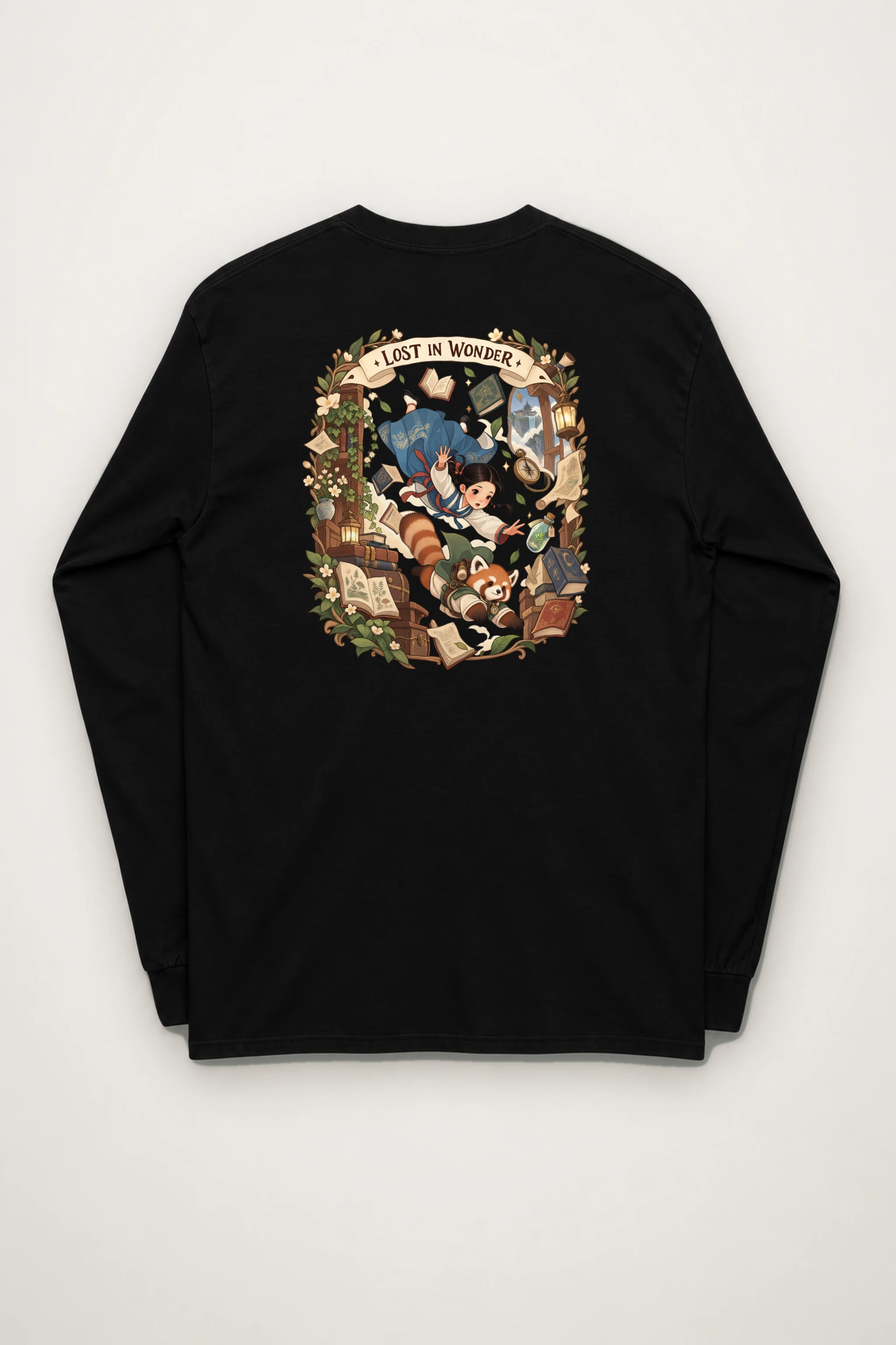 "Falling With Books" Unisex Longsleeve T-shirt