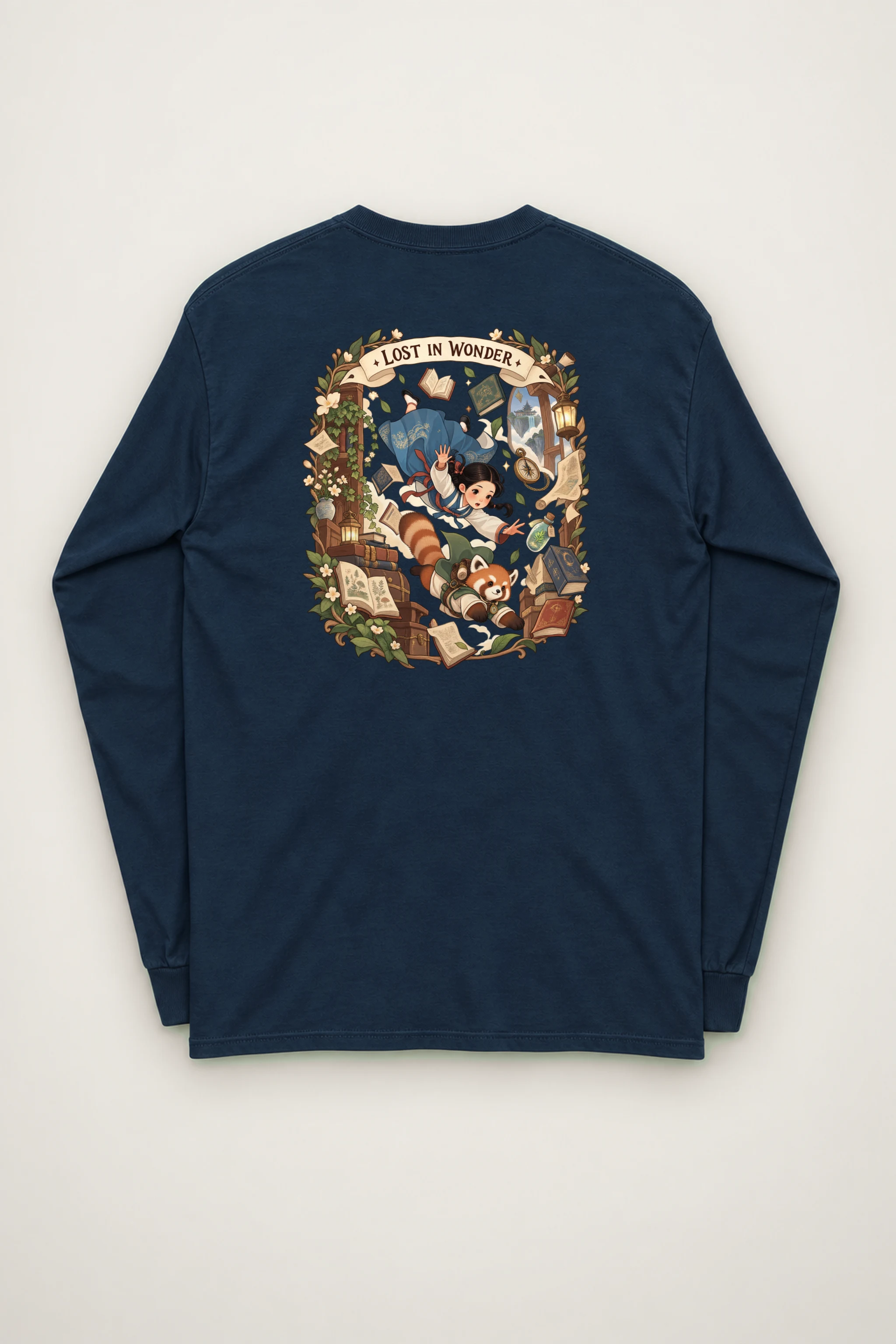 "Falling With Books" Unisex Longsleeve T-shirt