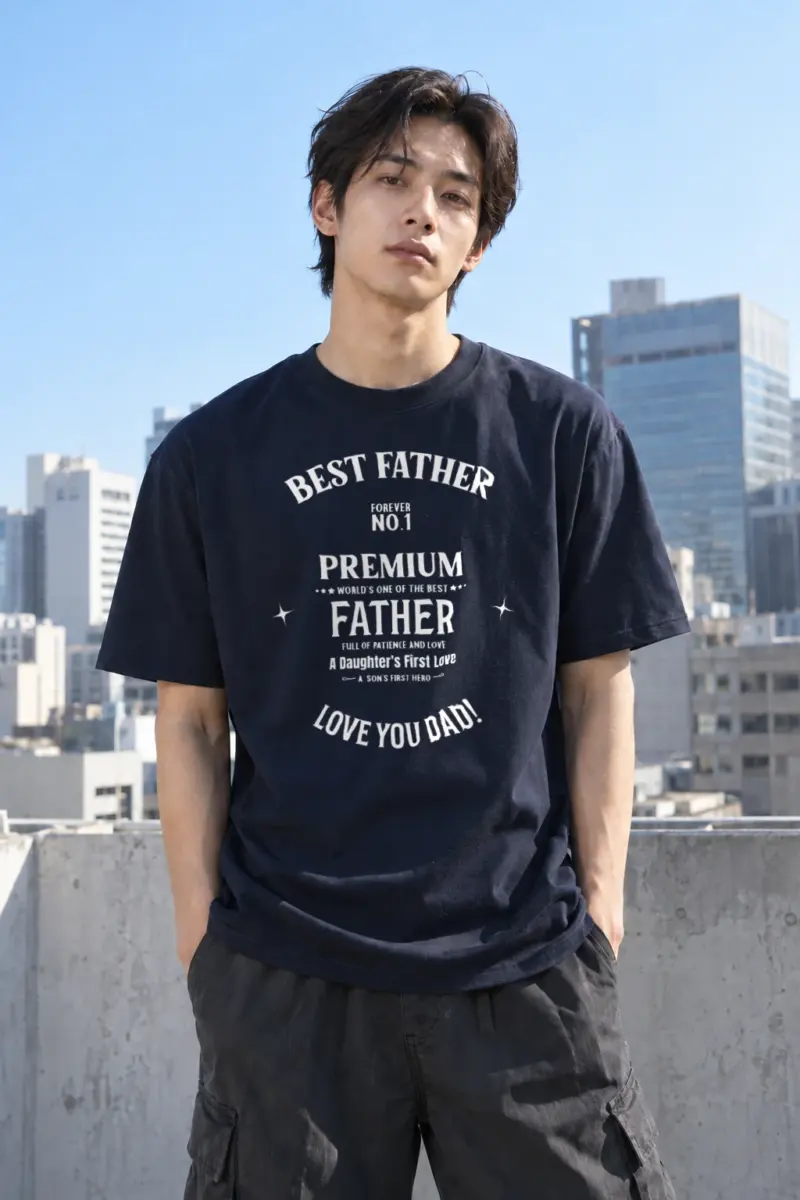 “Father’s Day 01 01” Heavyweight Unisex Crewneck T-shirt | Gildan 5000