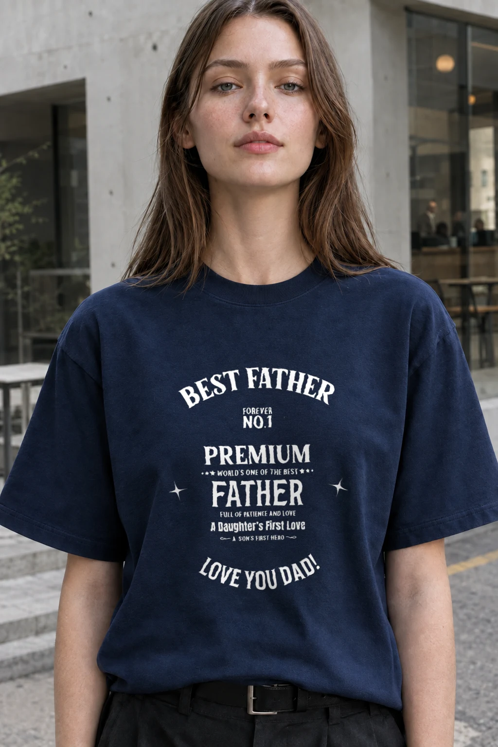 "Father’s Day 01 01" Heavyweight Unisex Crewneck T-shirt | Gildan 5000