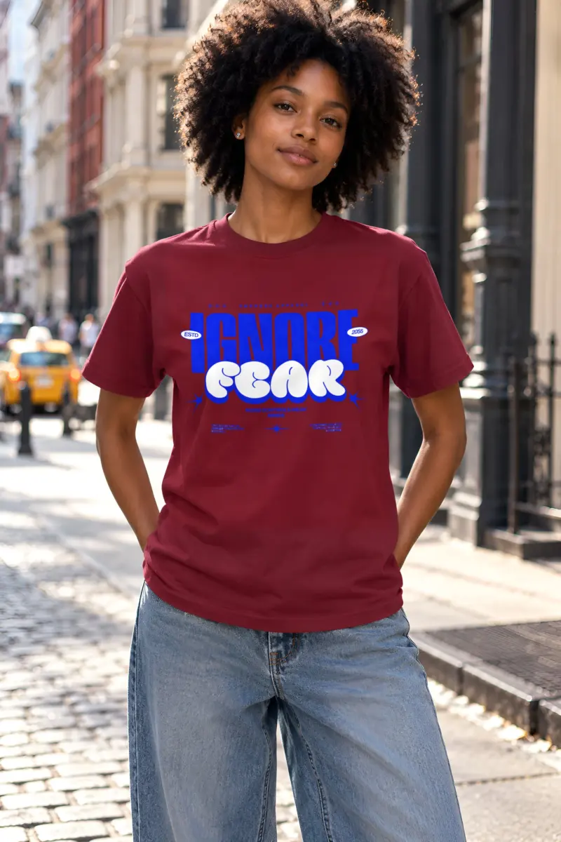 "Fear Breaks Dreams" Heavyweight Unisex Crewneck T-shirt