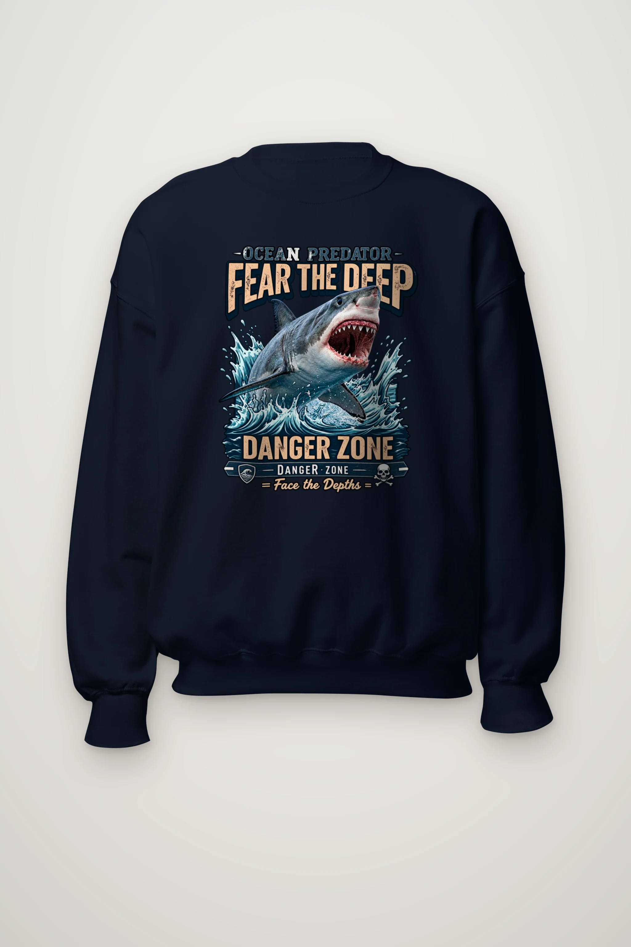 "Fear The Deep" Heavy Blend Unisex Crewneck Sweatshirt
