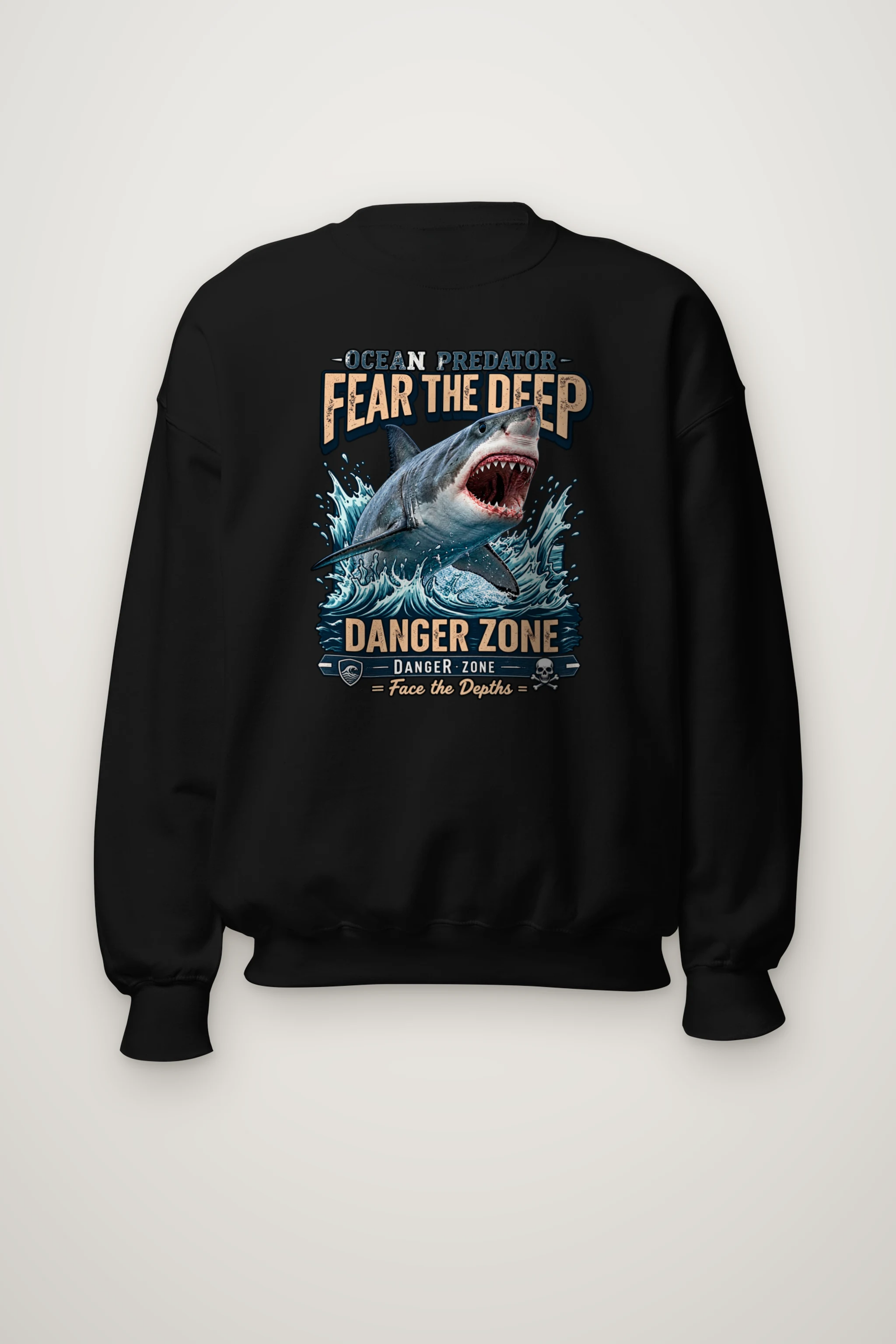"Fear The Deep" Heavy Blend Unisex Crewneck Sweatshirt