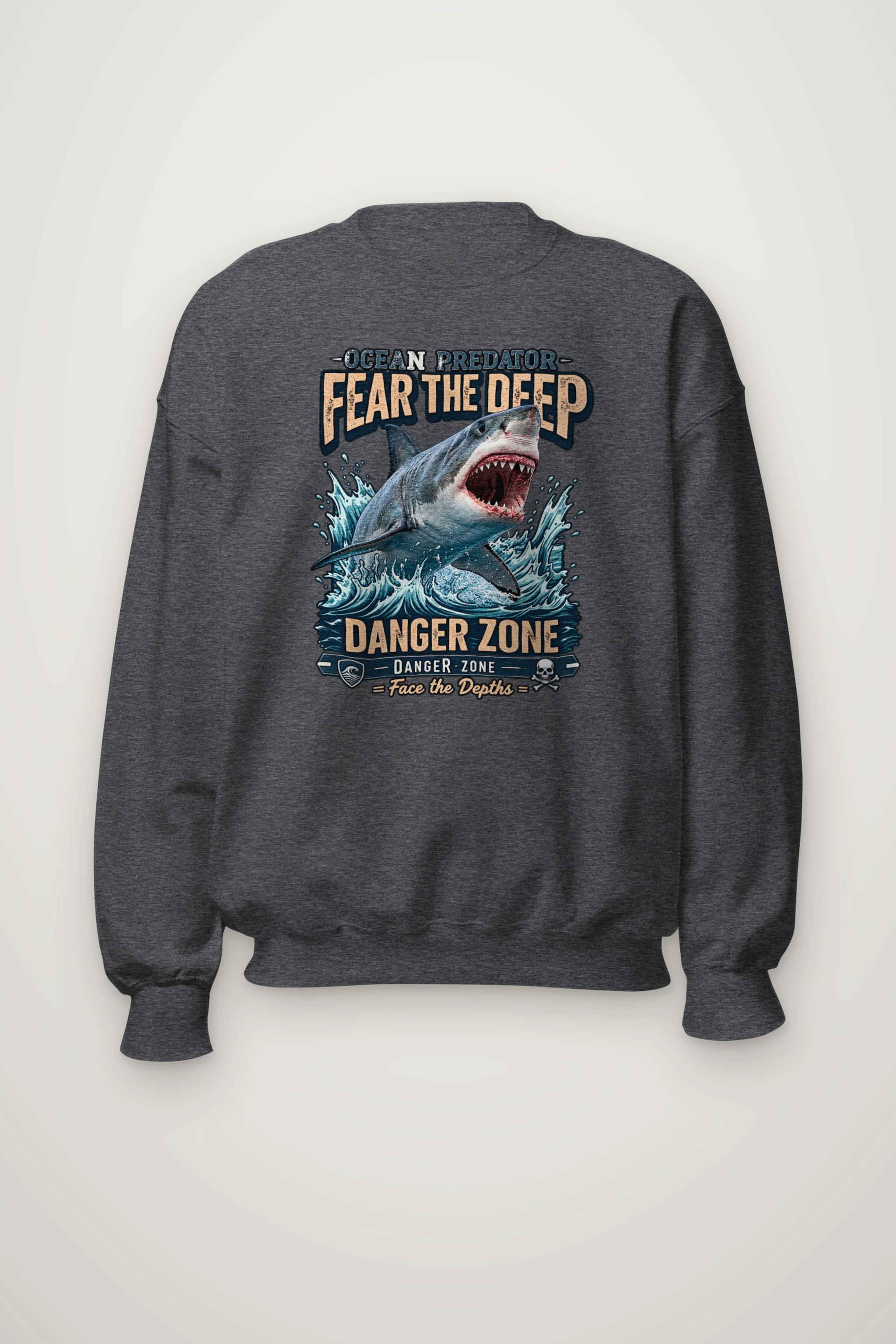 "Fear The Deep" Heavy Blend Unisex Crewneck Sweatshirt