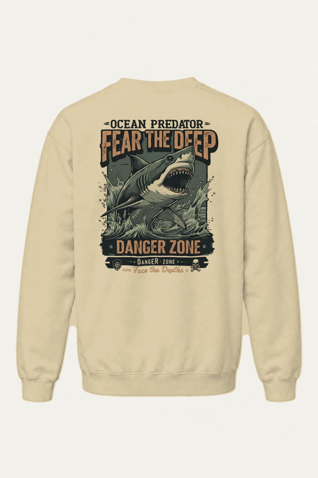"Fear The Deep" Heavy Blend Unisex Crewneck Sweatshirt | Gildan 18000