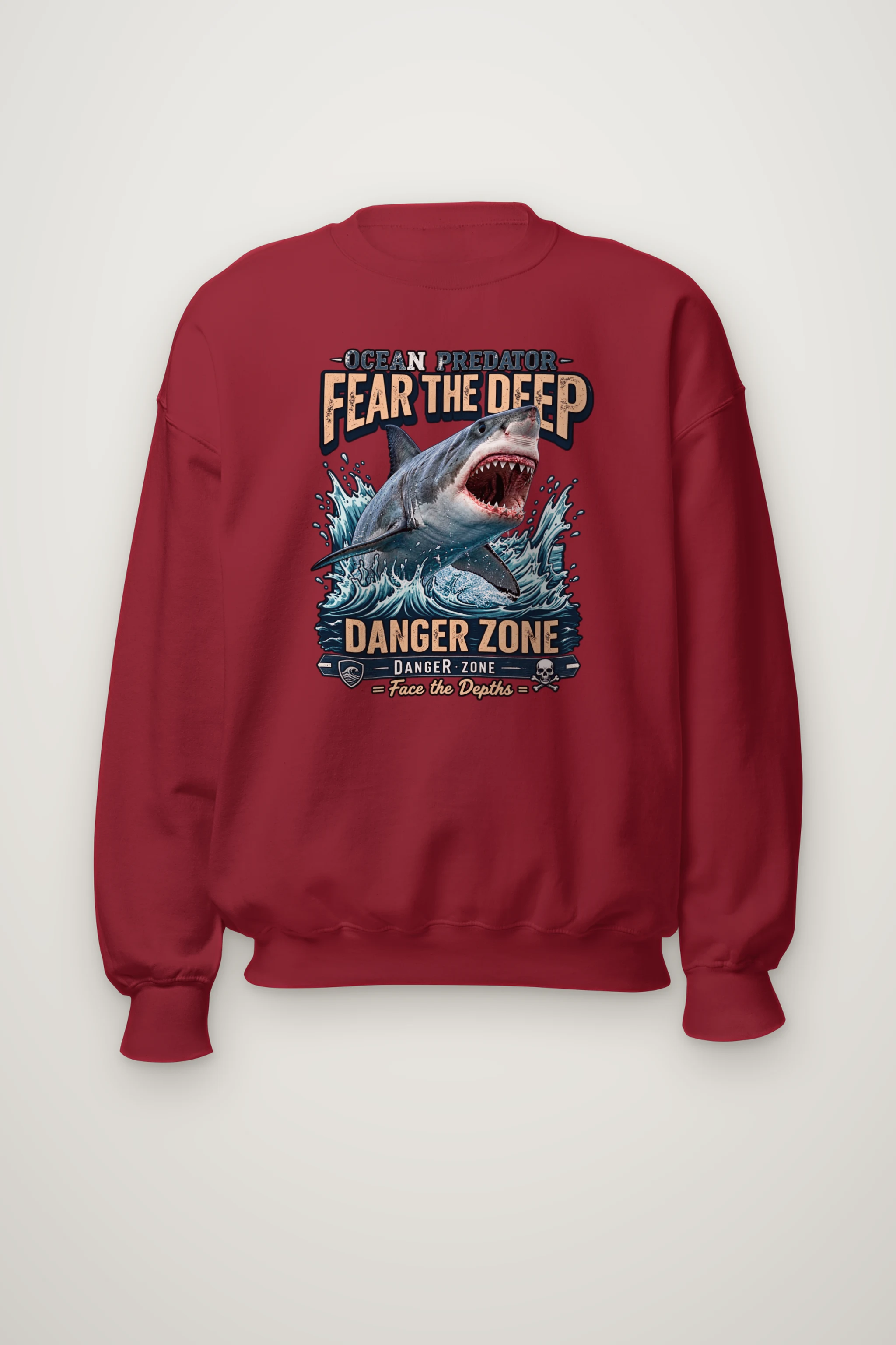 "Fear The Deep" Heavy Blend Unisex Crewneck Sweatshirt