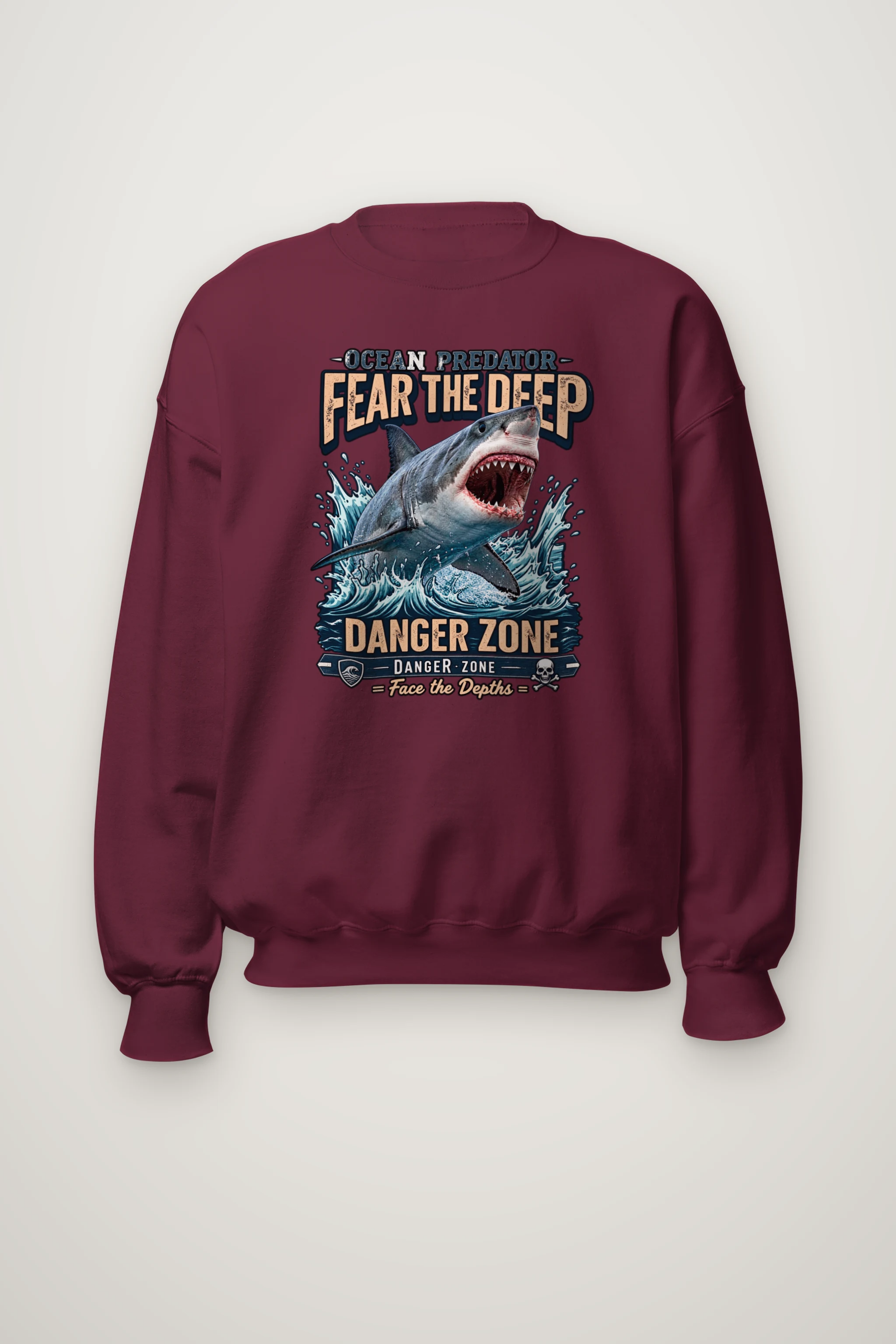 "Fear The Deep" Heavy Blend Unisex Crewneck Sweatshirt