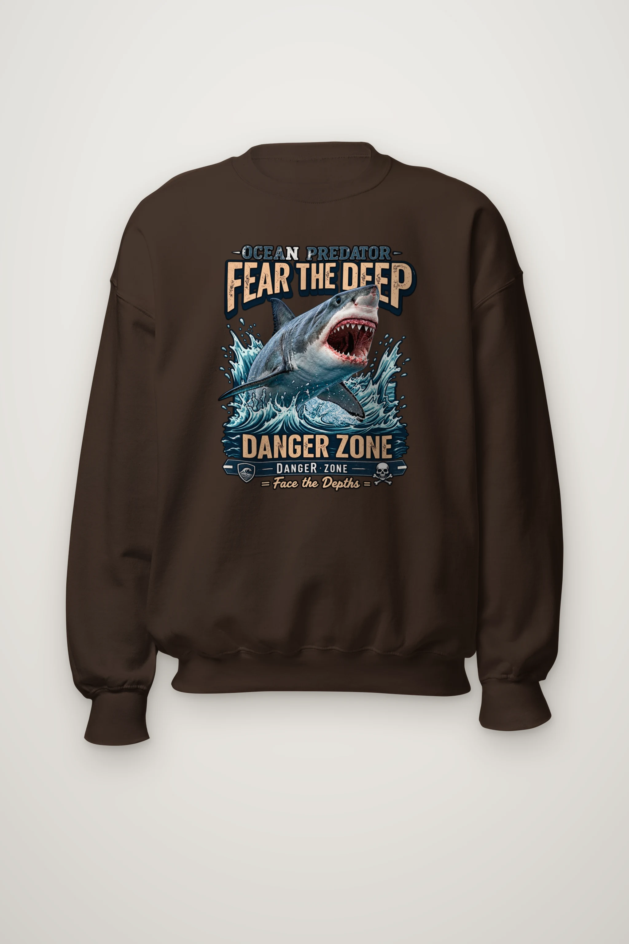 "Fear The Deep" Heavy Blend Unisex Crewneck Sweatshirt