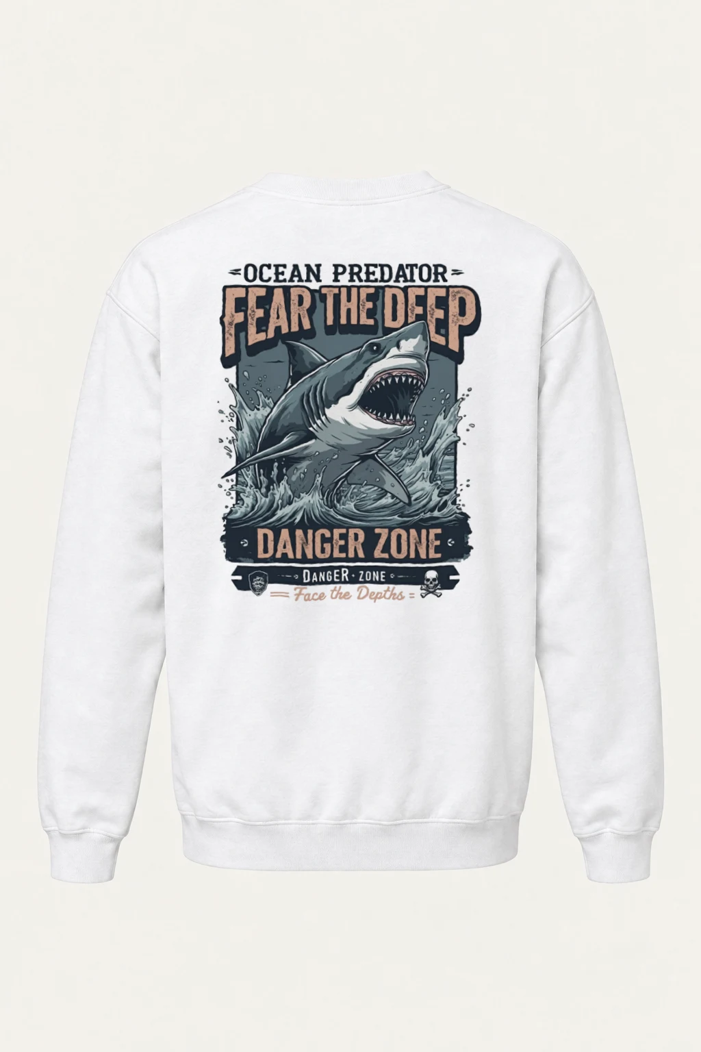 "Fear The Deep" Heavy Blend Unisex Crewneck Sweatshirt | Gildan 18000