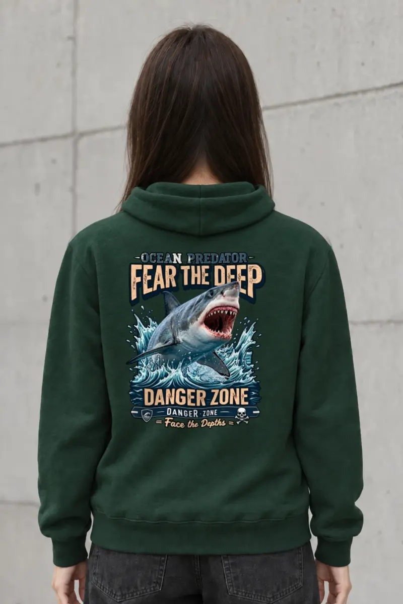 "Fear The Deep" Heavy Blend Unisex Pullover Hoodie
