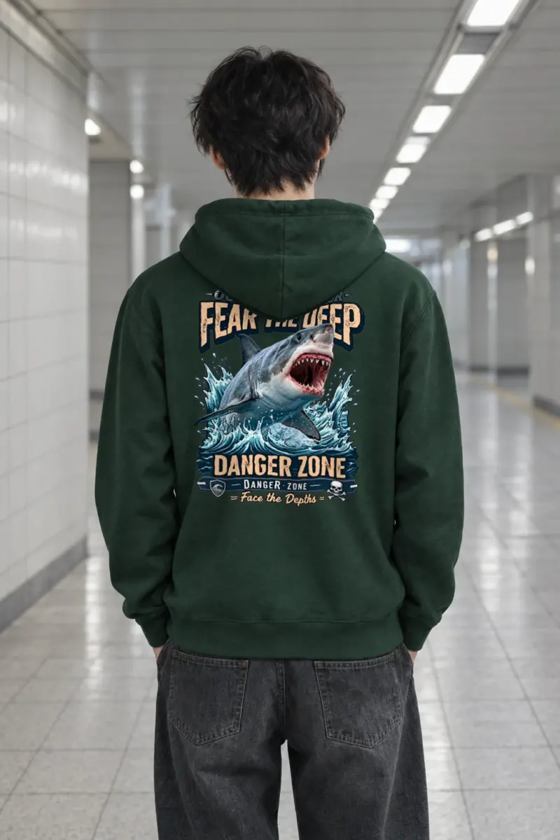 "Fear The Deep" Heavy Blend Unisex Pullover Hoodie