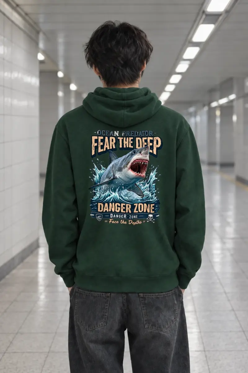 "Fear The Deep" Heavy Blend Unisex Pullover Hoodie