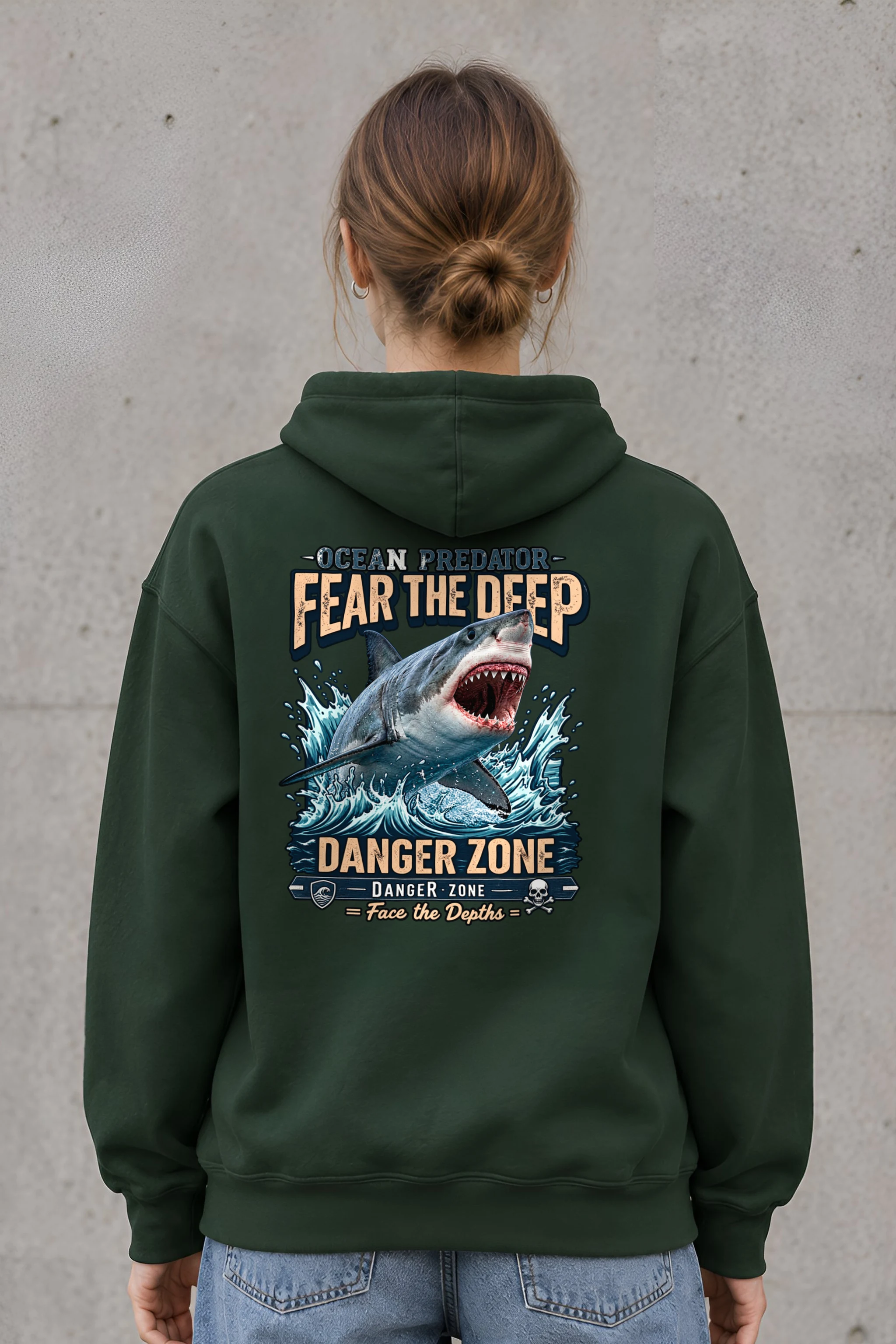"Fear The Deep" Heavy Blend Unisex Pullover Hoodie