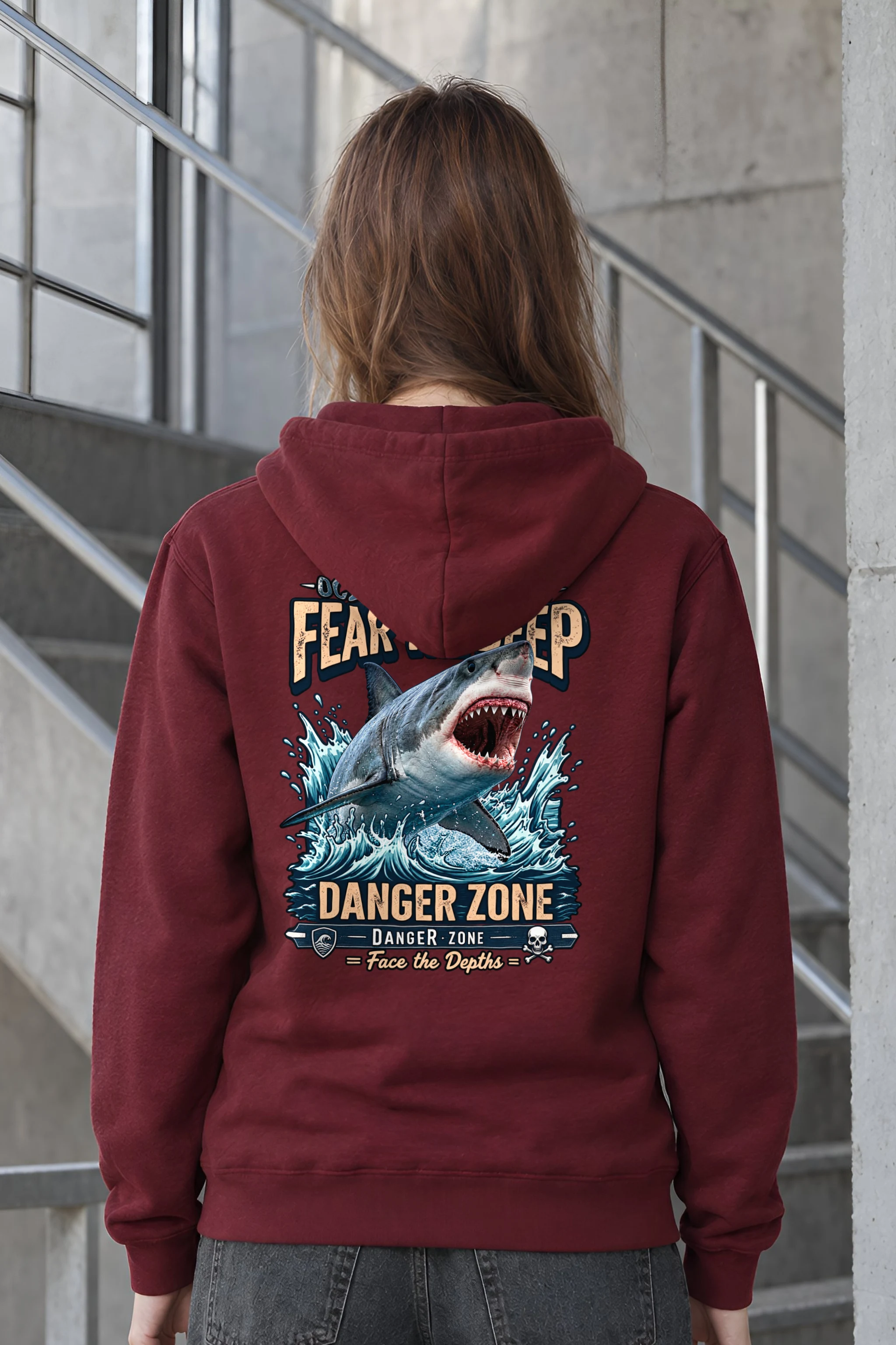 "Fear The Deep" Heavy Blend Unisex Pullover Hoodie