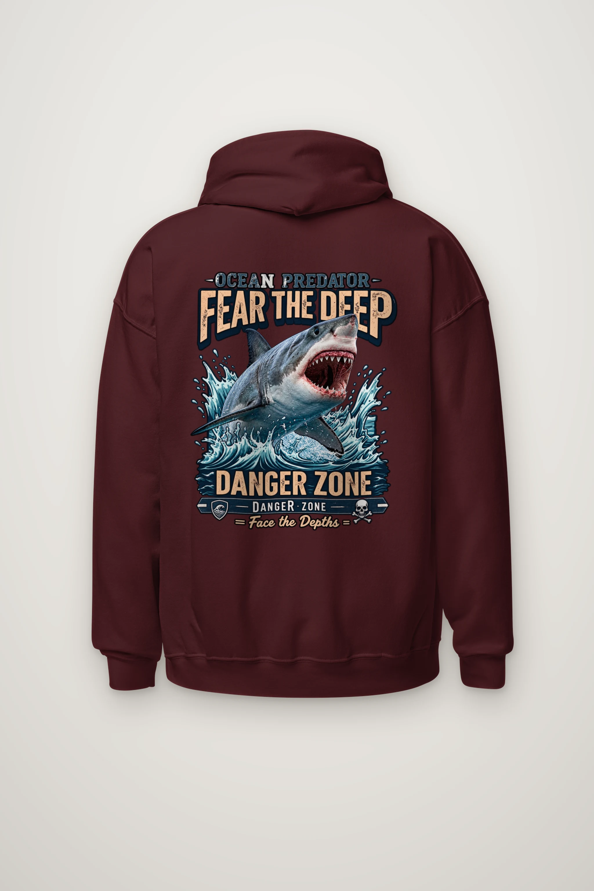"Fear The Deep" Heavy Blend Unisex Pullover Hoodie
