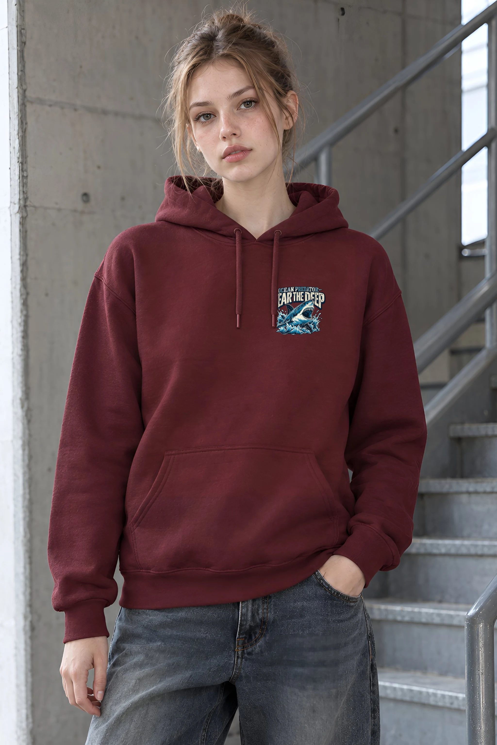 "Fear The Deep" Heavy Blend Unisex Pullover Hoodie