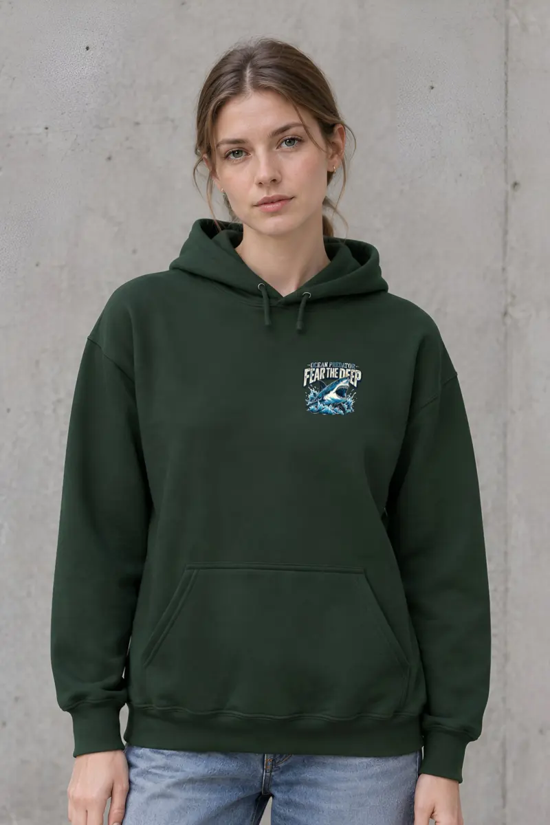 "Fear The Deep" Heavy Blend Unisex Pullover Hoodie