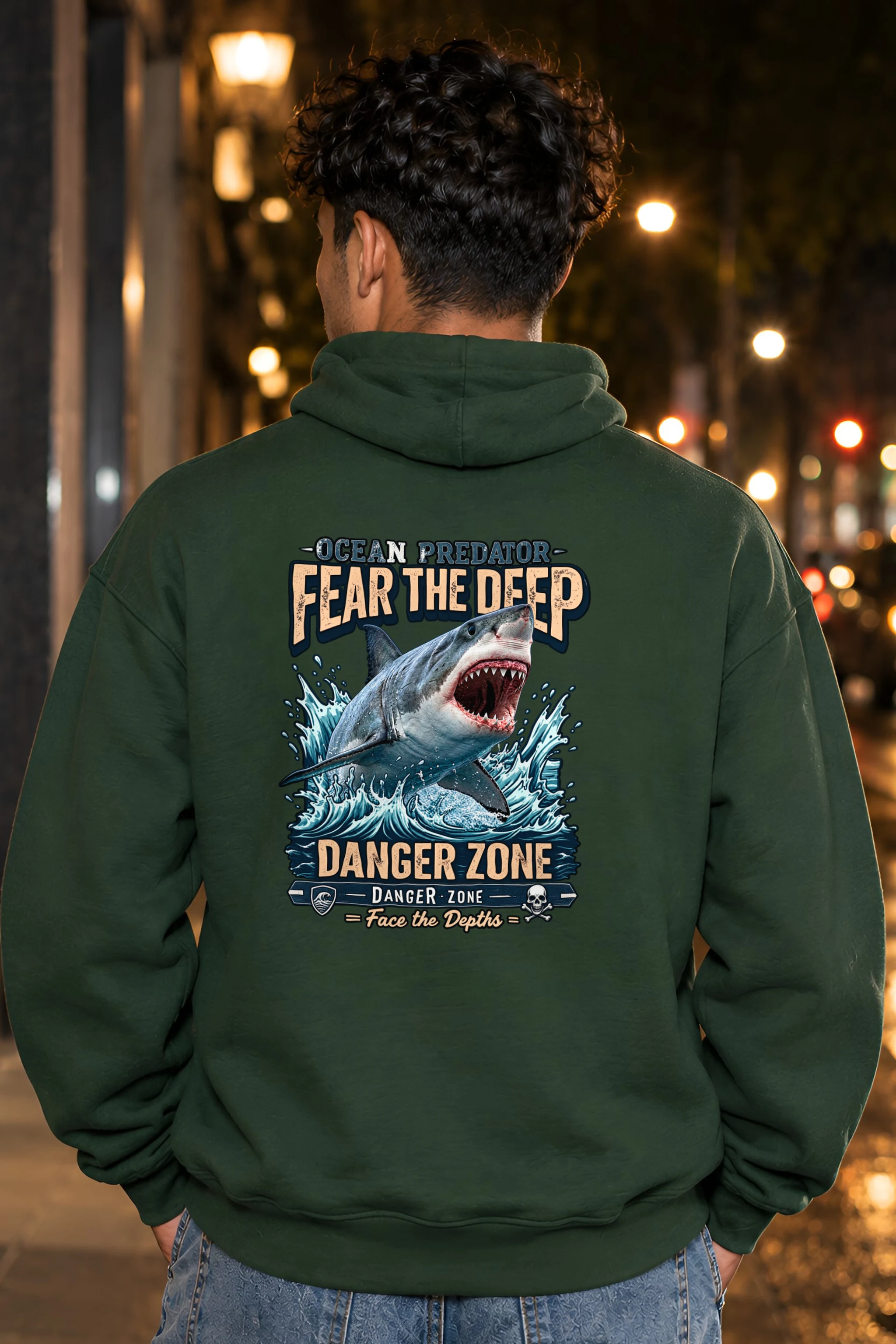 "Fear The Deep" Heavy Blend Unisex Pullover Hoodie