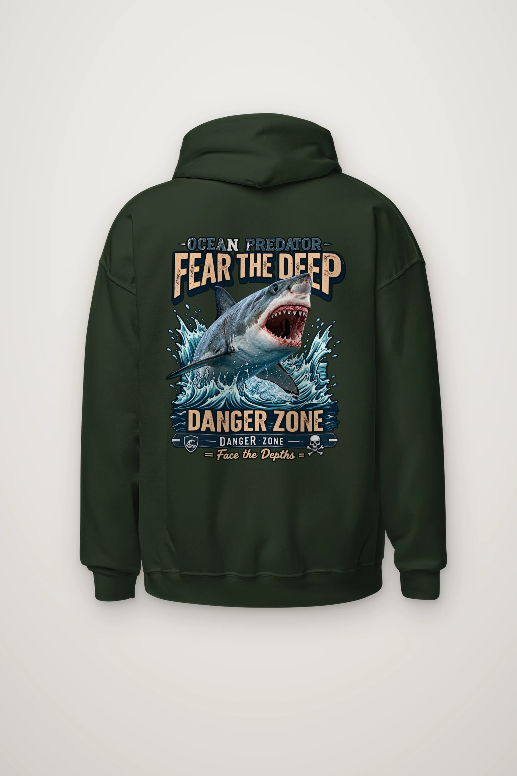 "Fear The Deep" Heavy Blend Unisex Pullover Hoodie