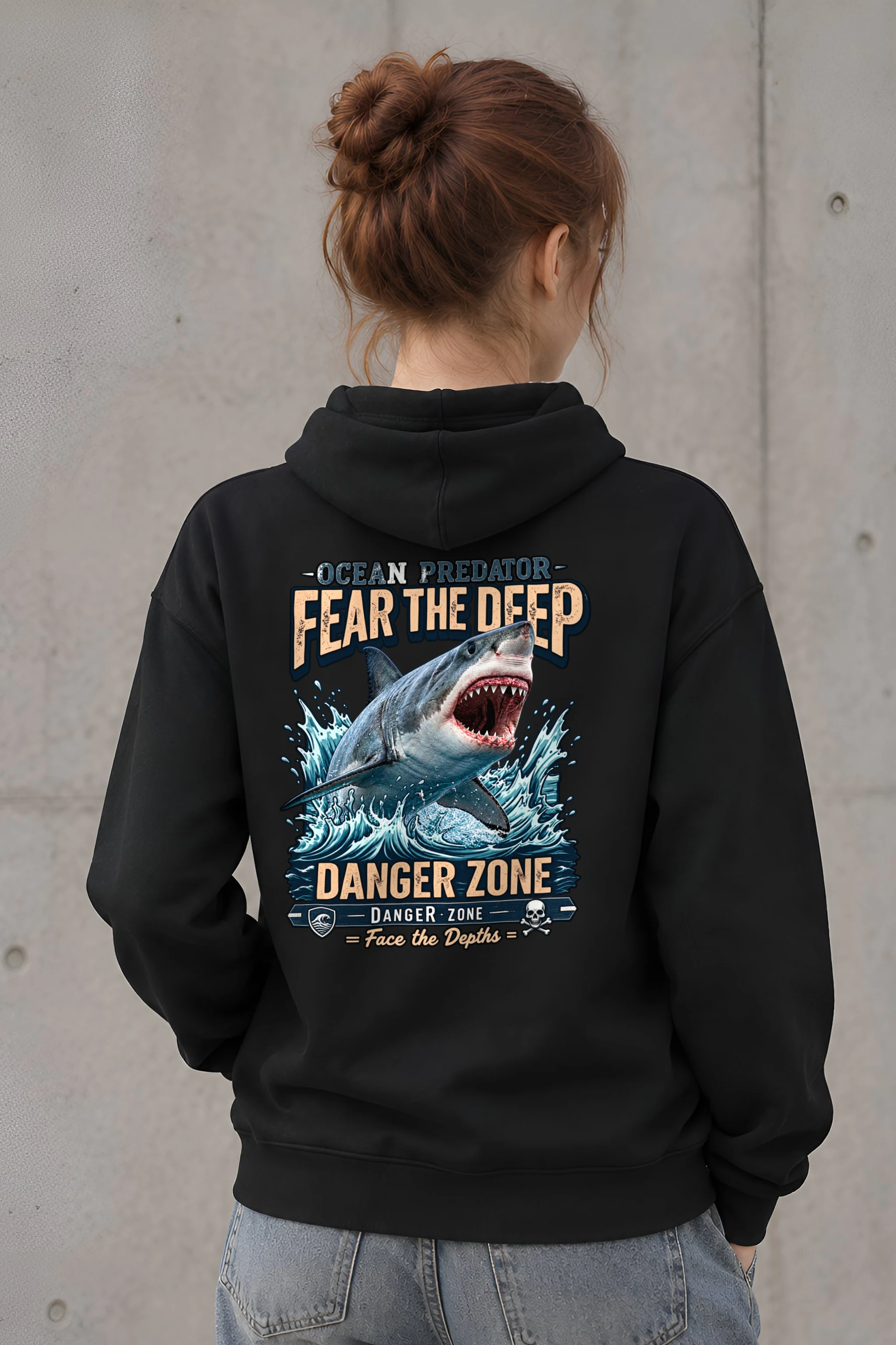 "Fear The Deep" Heavy Blend Unisex Pullover Hoodie