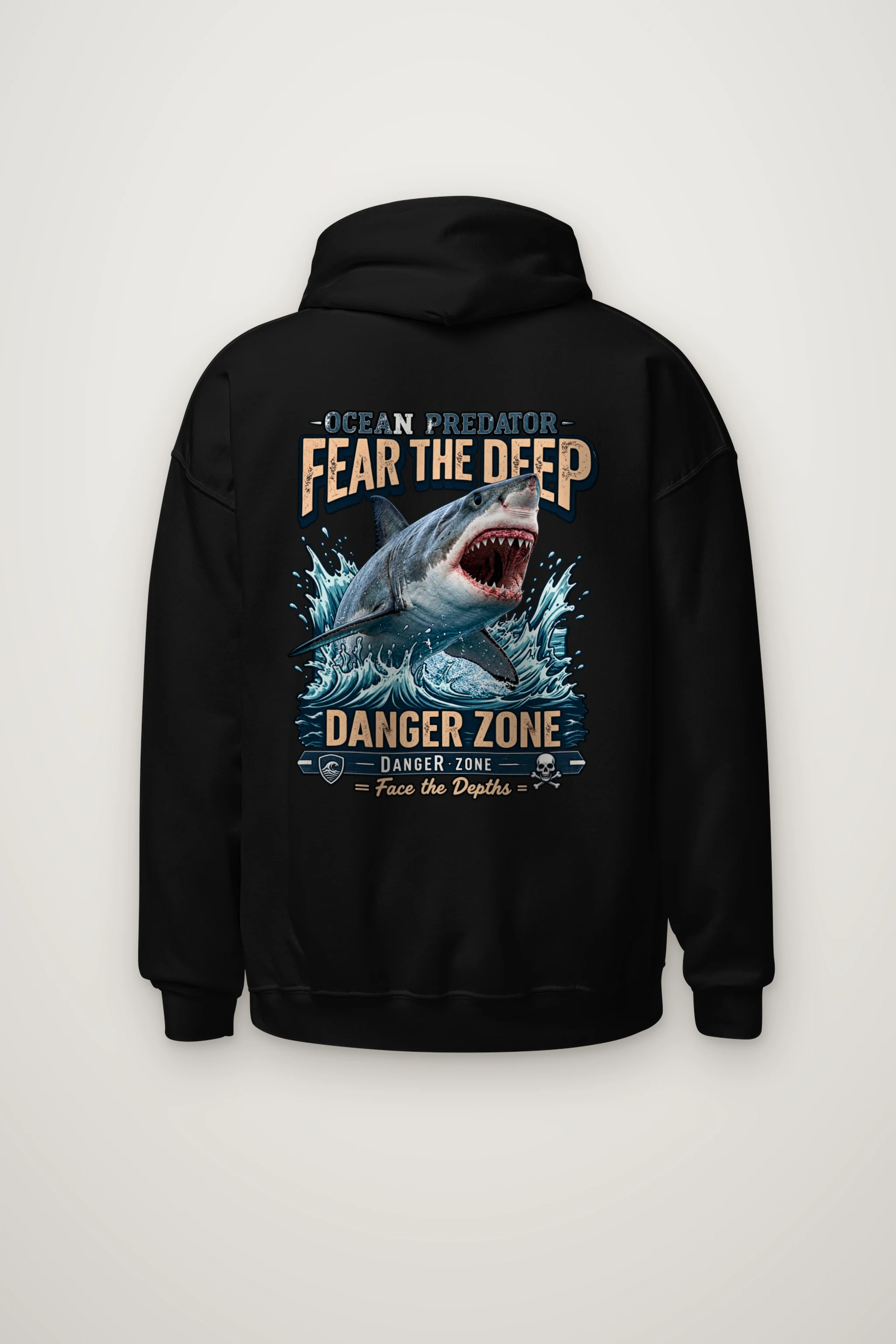 "Fear The Deep" Heavy Blend Unisex Pullover Hoodie