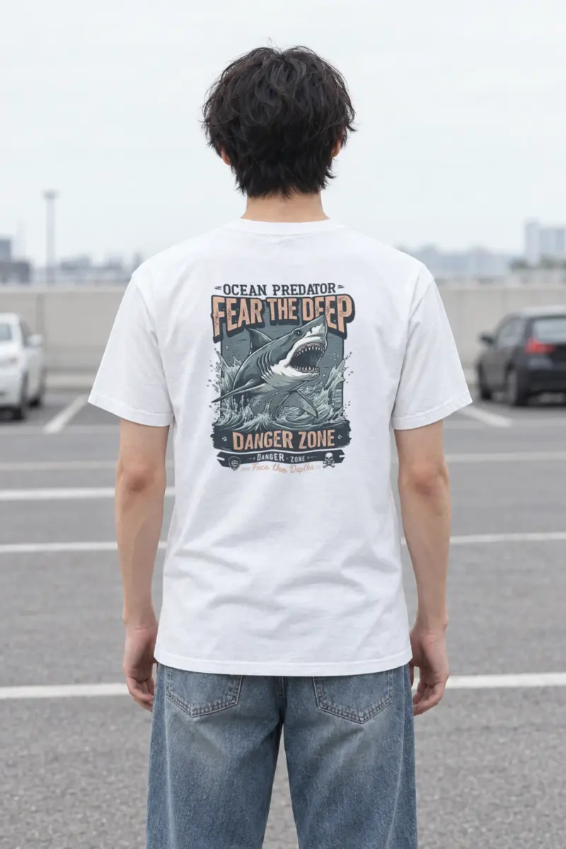 "Fear The Deep" Heavyweight Unisex Crewneck T-shirt