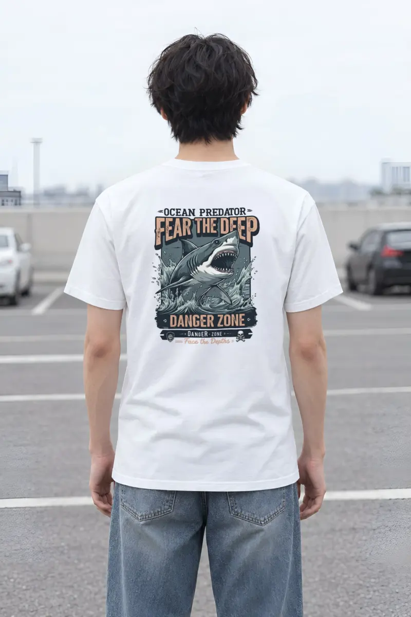 "Fear The Deep" Heavyweight Unisex Crewneck T-shirt