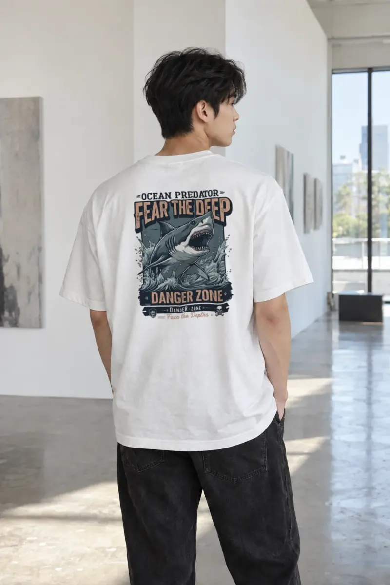 "Fear The Deep" Heavyweight Unisex Crewneck T-shirt | Gildan 5000