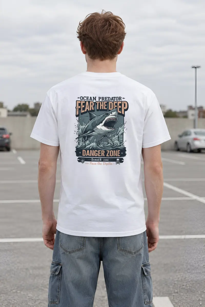 "Fear The Deep" Heavyweight Unisex Crewneck T-shirt