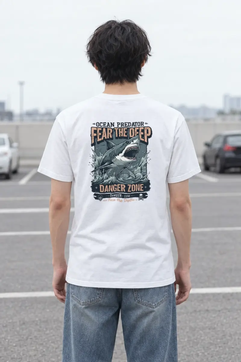 "Fear The Deep" Heavyweight Unisex Crewneck T-shirt