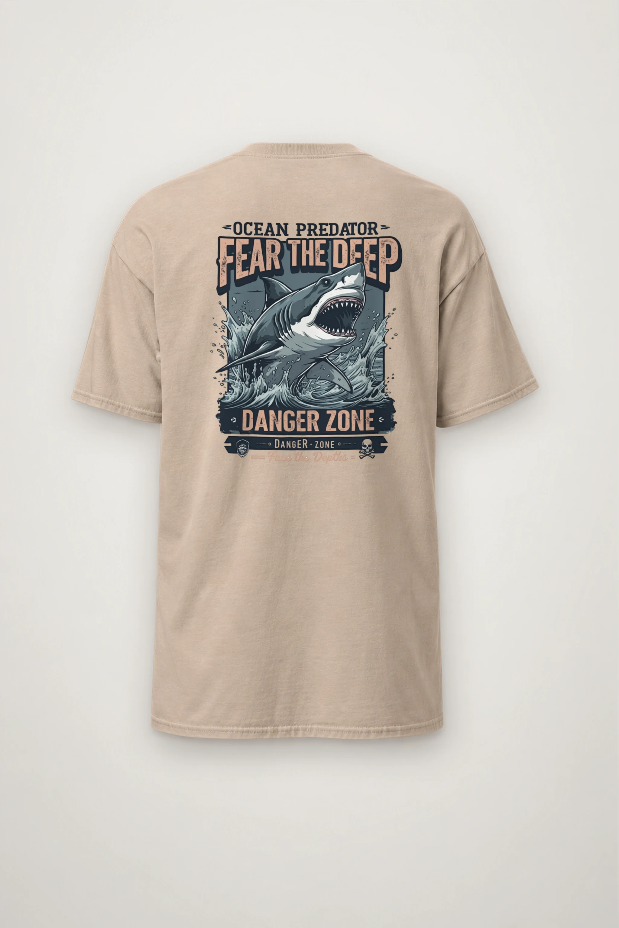 "Fear The Deep" Heavyweight Unisex Crewneck T-shirt
