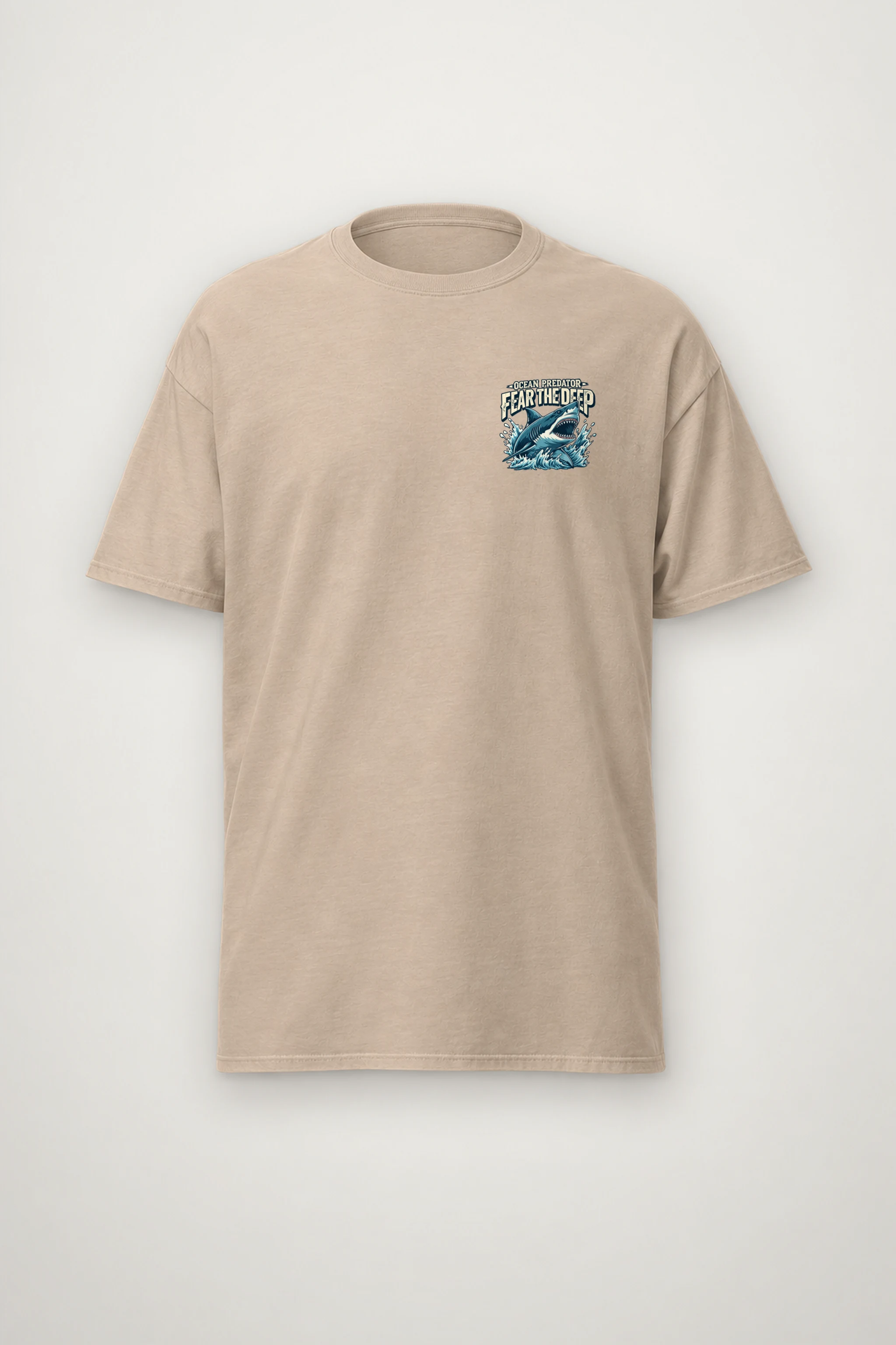 "Fear The Deep" Heavyweight Unisex Crewneck T-shirt