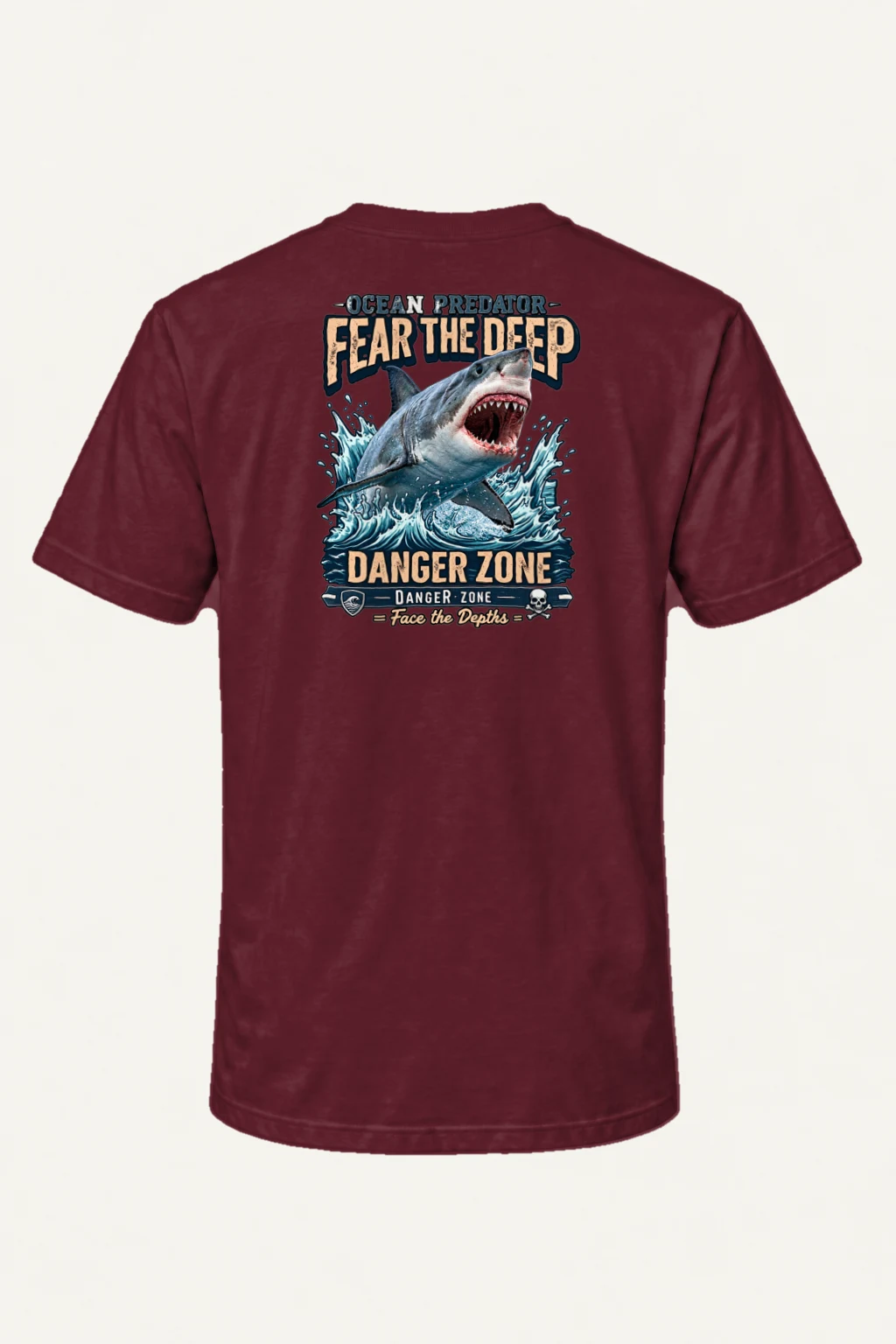 "Fear The Deep" Heavyweight Unisex Crewneck T-shirt | Gildan 5000