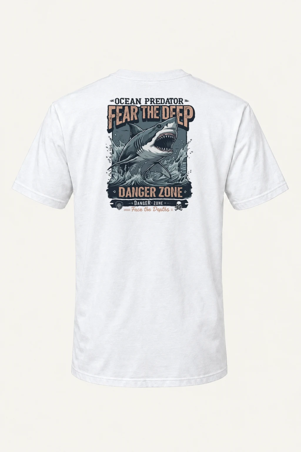"Fear The Deep" Heavyweight Unisex Crewneck T-shirt | Gildan 5000
