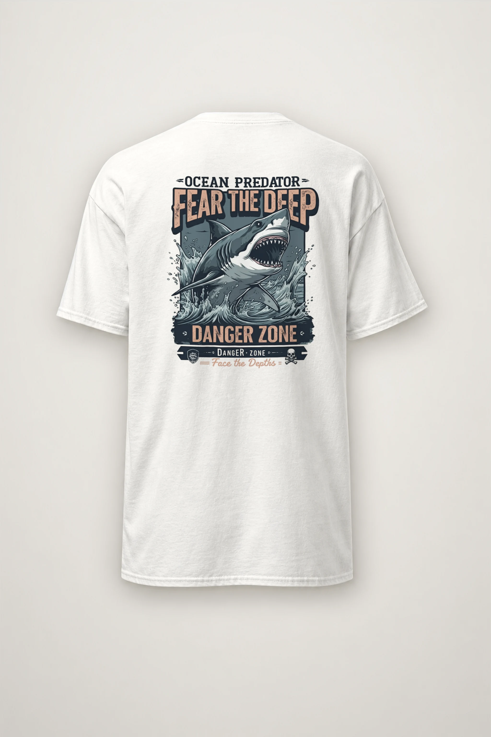 "Fear The Deep" Heavyweight Unisex Crewneck T-shirt