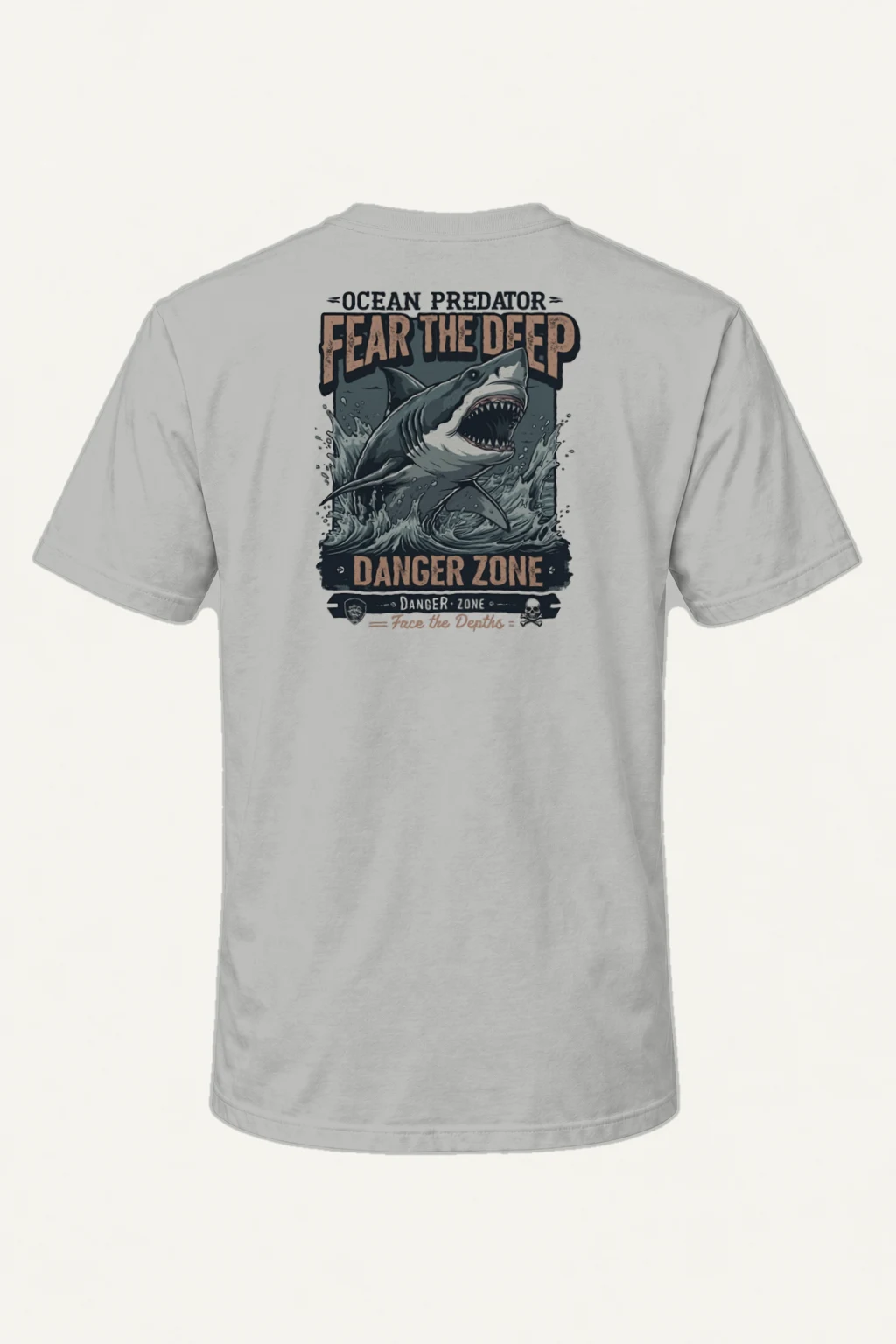 "Fear The Deep" Heavyweight Unisex Crewneck T-shirt | Gildan 5000