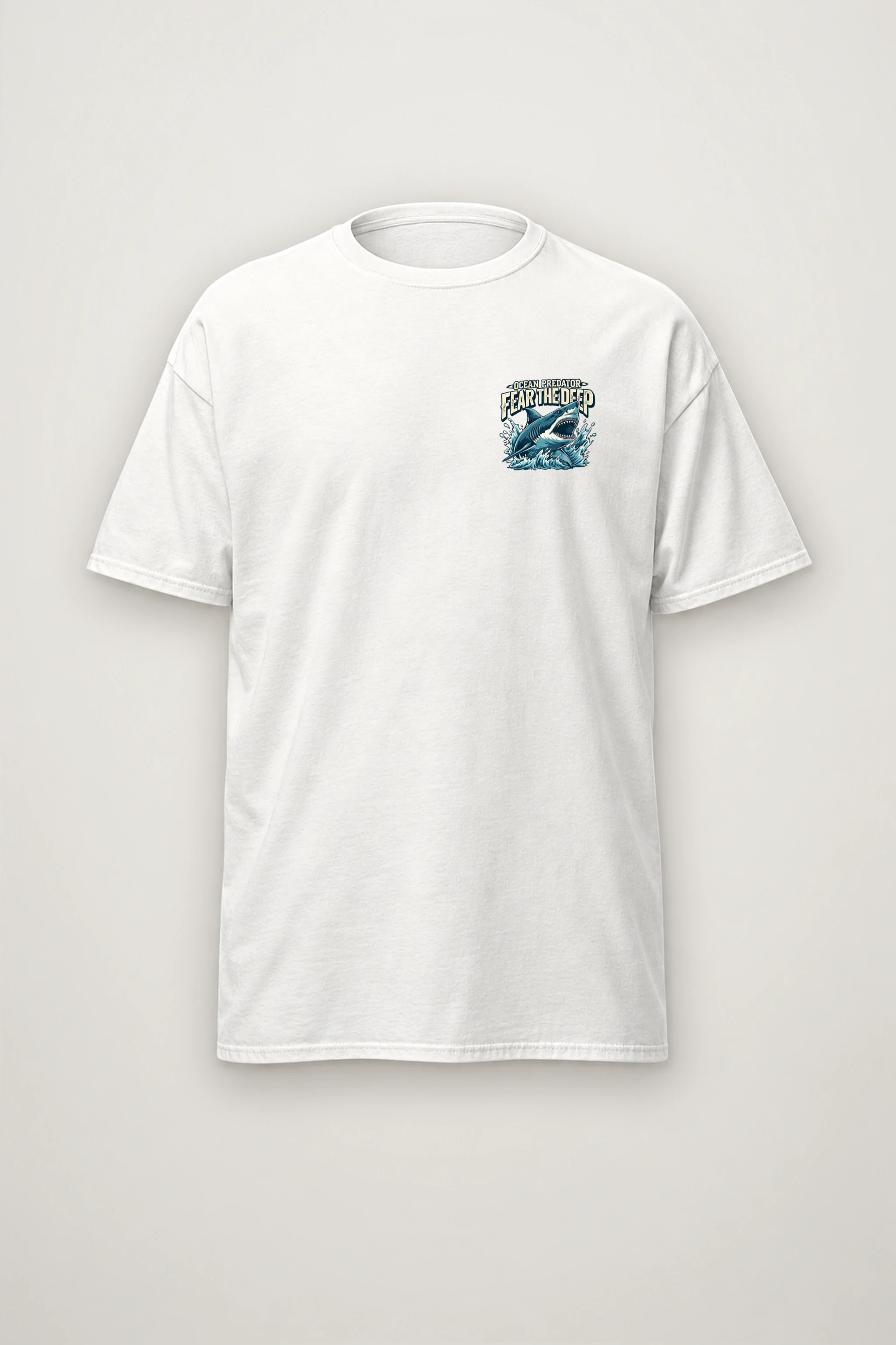 "Fear The Deep" Heavyweight Unisex Crewneck T-shirt