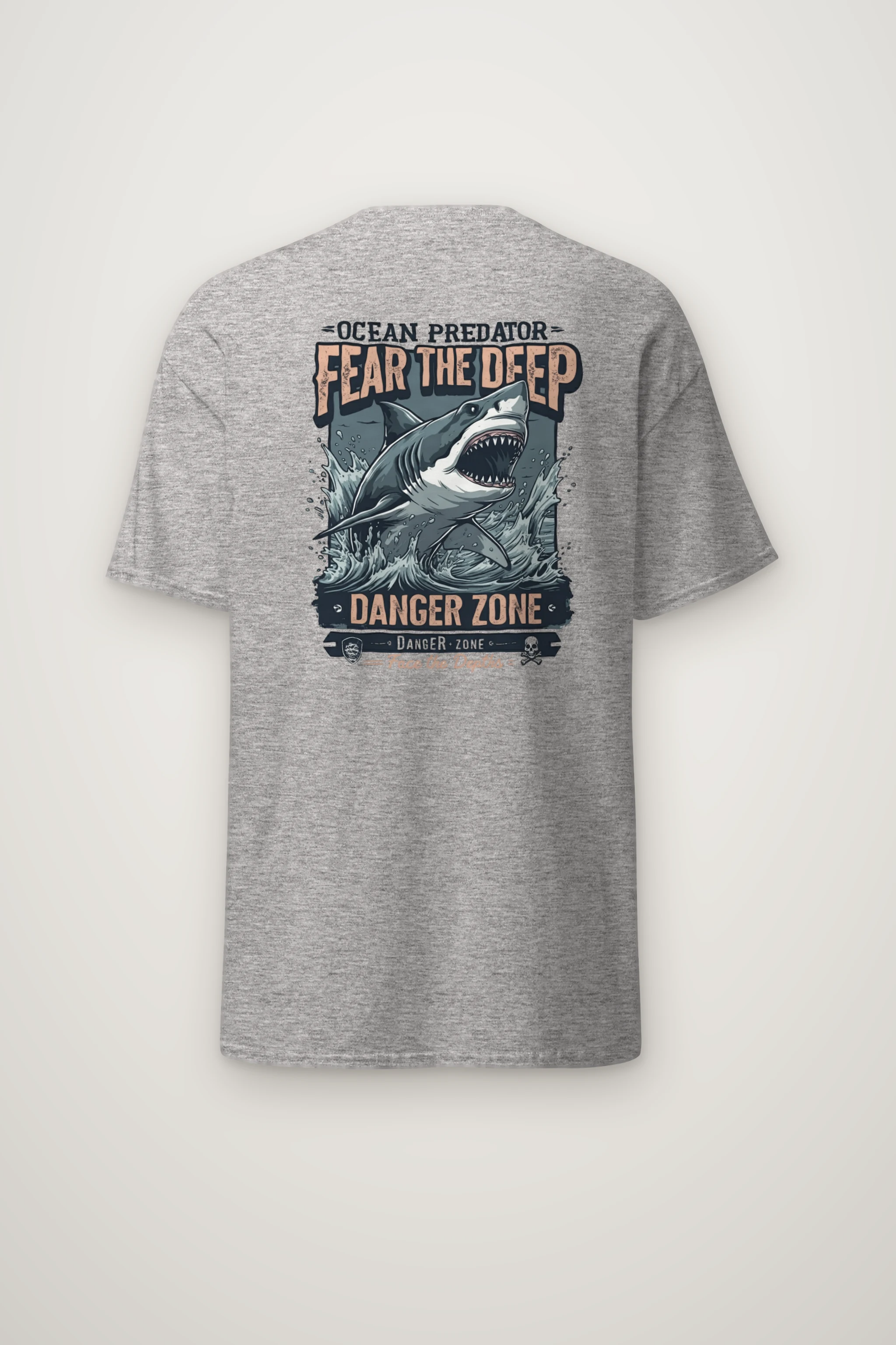 "Fear The Deep" Heavyweight Unisex Crewneck T-shirt