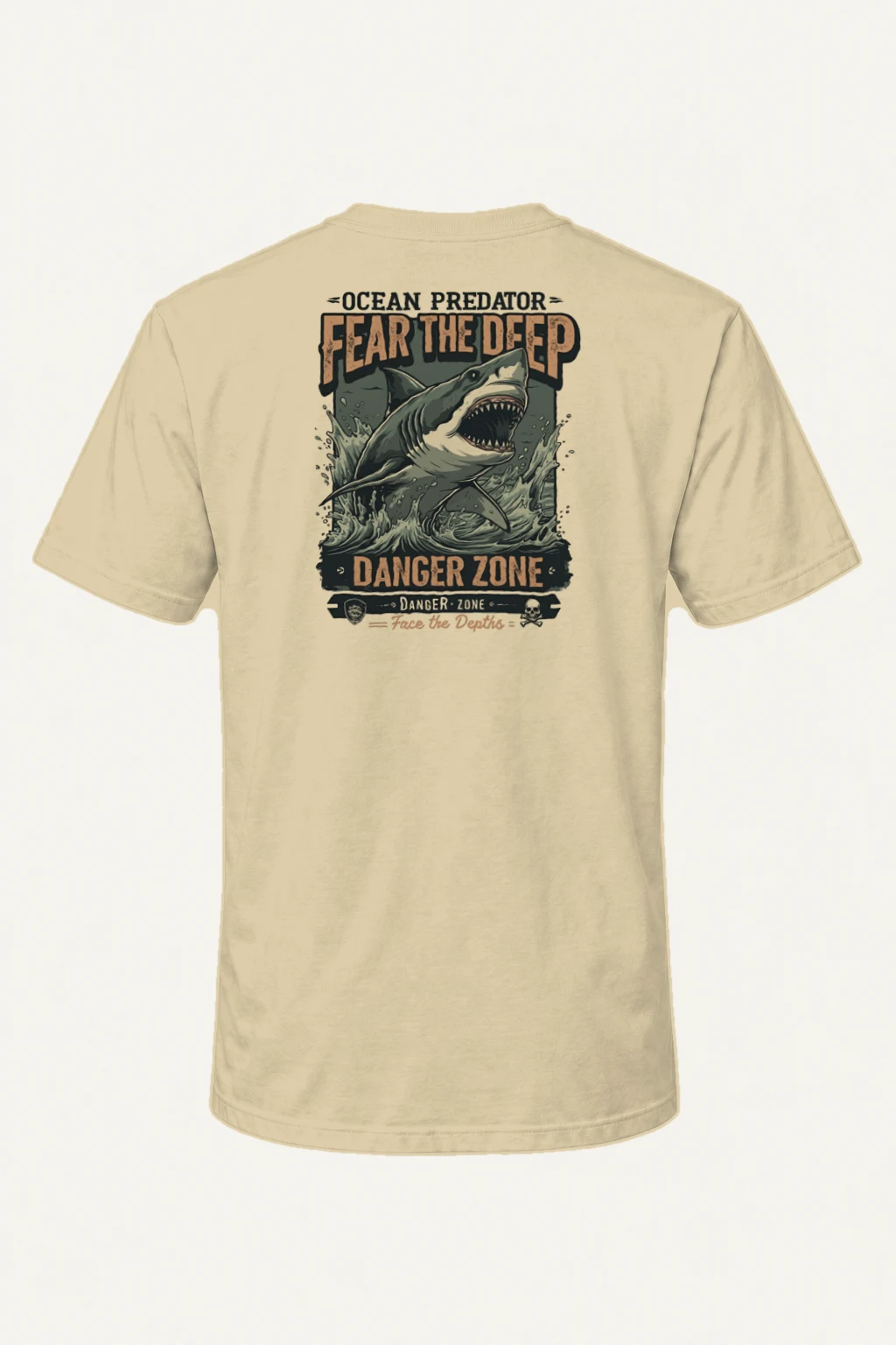"Fear The Deep" Heavyweight Unisex Crewneck T-shirt | Gildan 5000
