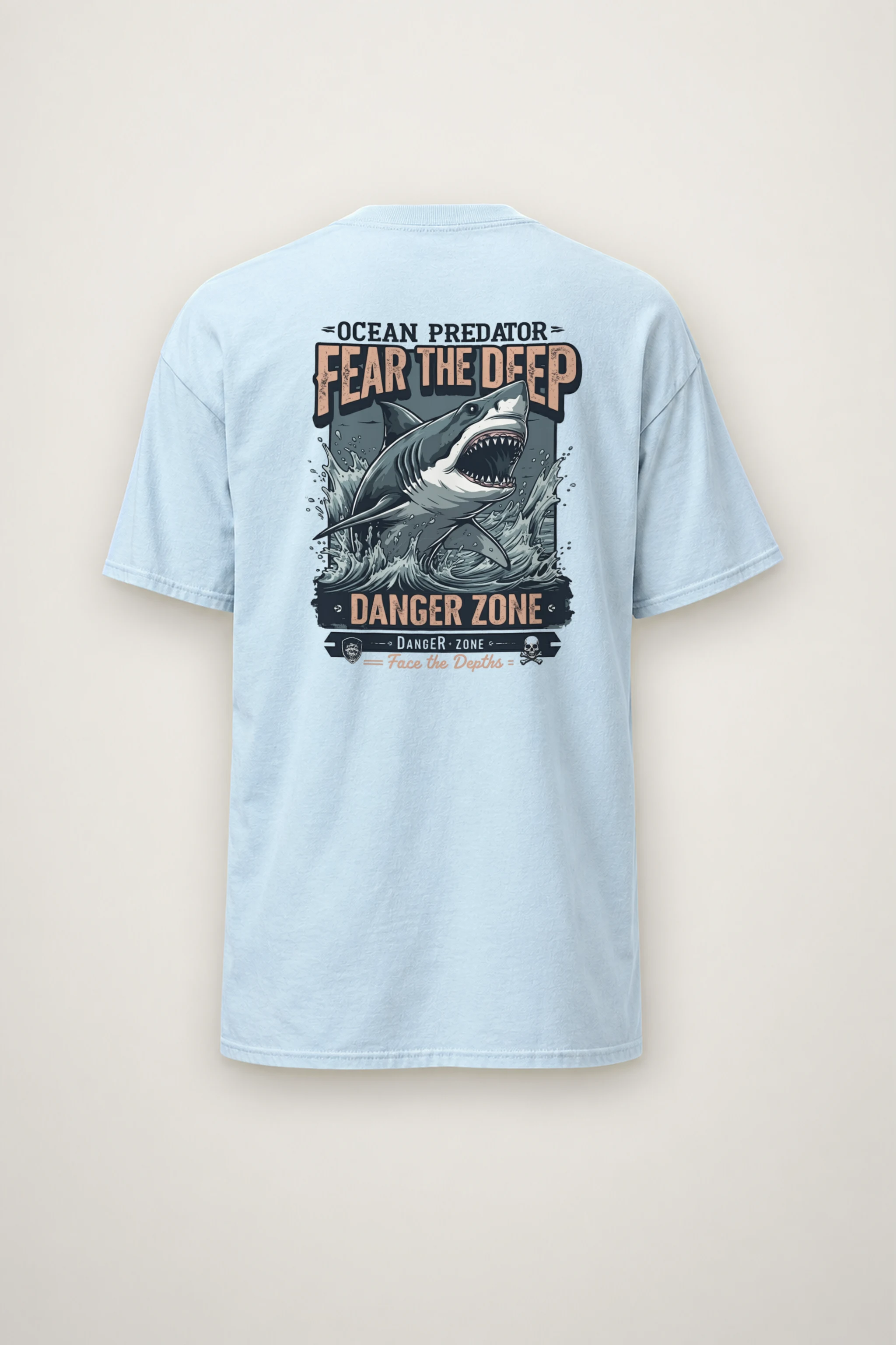 "Fear The Deep" Heavyweight Unisex Crewneck T-shirt