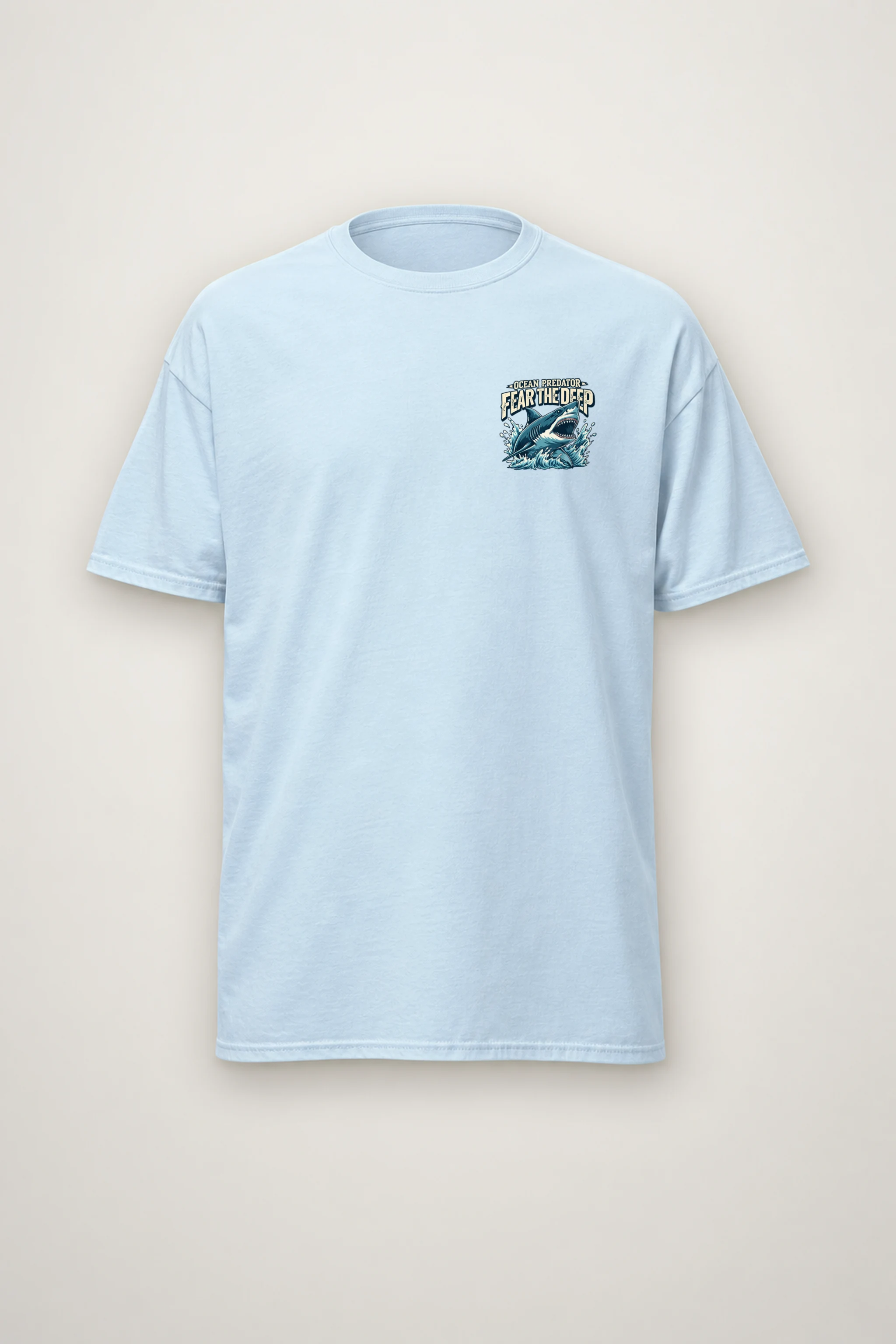 "Fear The Deep" Heavyweight Unisex Crewneck T-shirt