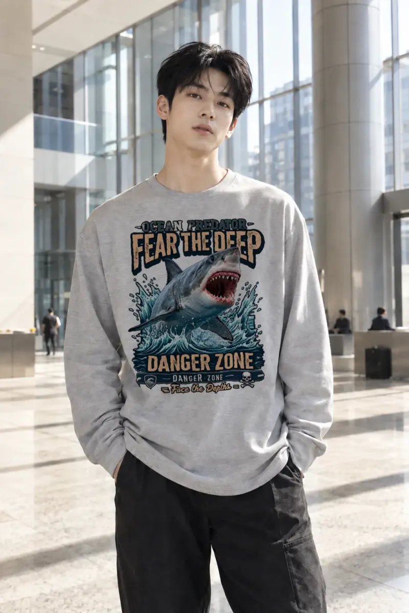 "Fear The Deep" Unisex Longsleeve T-shirt | Gildan 2400