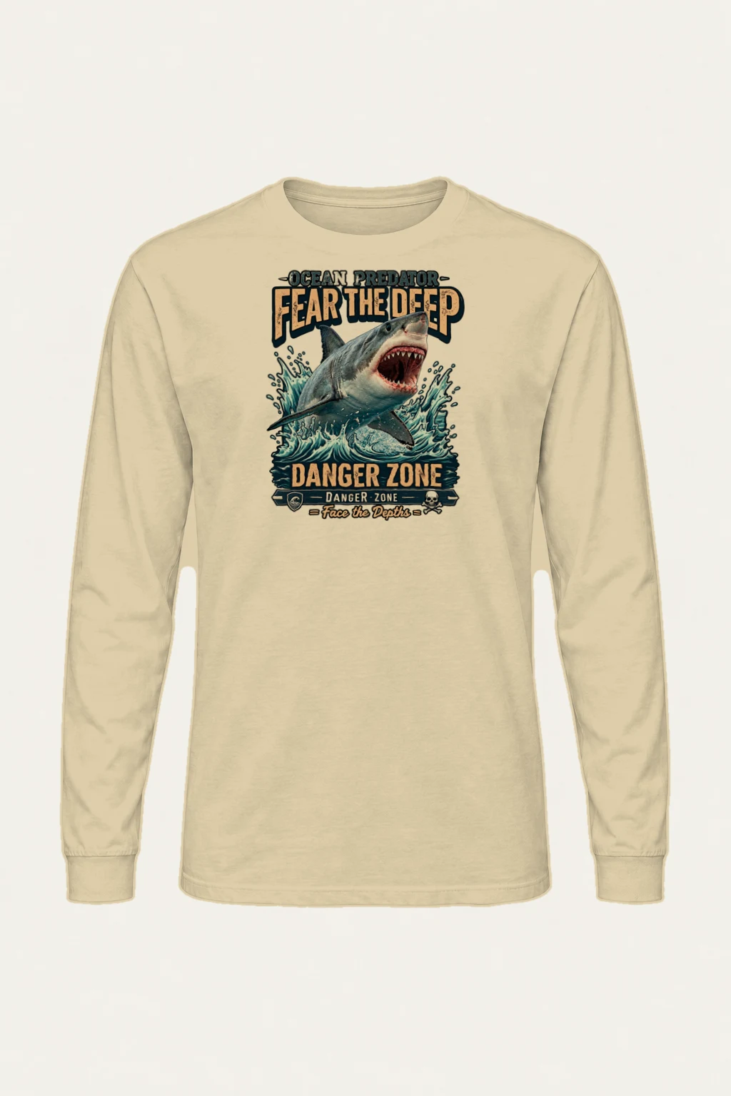 "Fear The Deep" Unisex Longsleeve T-shirt | Gildan 2400