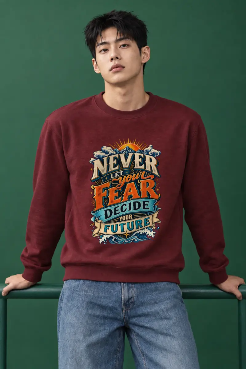 "Stacked Sunburst Future" Heavy Blend Unisex Crewneck Sweatshirt