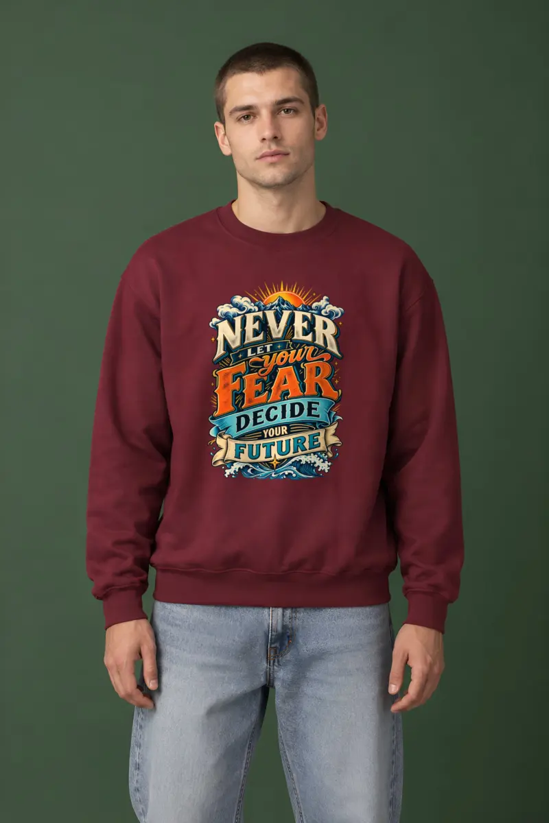 "Stacked Sunburst Future" Heavy Blend Unisex Crewneck Sweatshirt