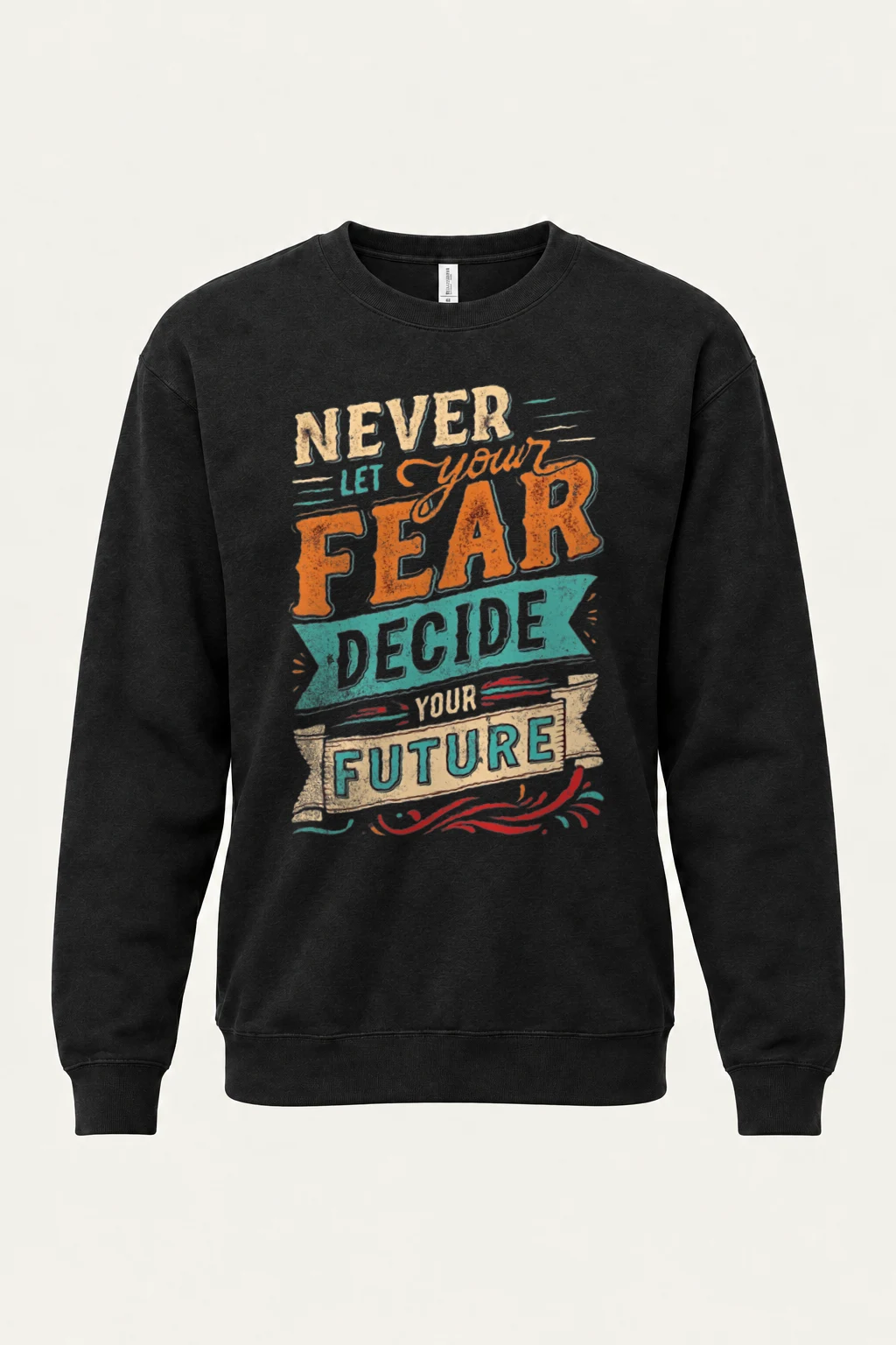"Fear Won't Decide" Heavy Blend Unisex Crewneck Sweatshirt | Gildan 18000