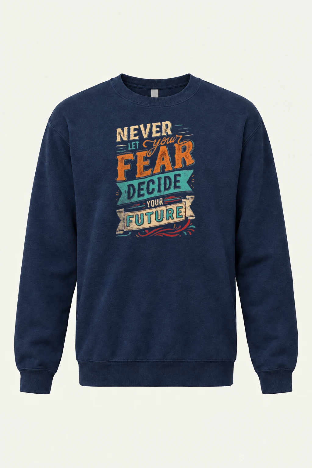 "Fear Won't Decide" Heavy Blend Unisex Crewneck Sweatshirt | Gildan 18000