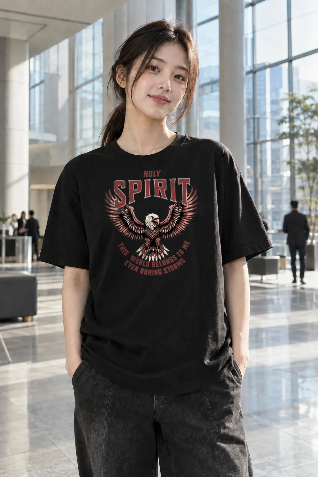 "Fearless Emmett Eagle" Heavyweight Unisex Crewneck T-shirt | Gildan 5000